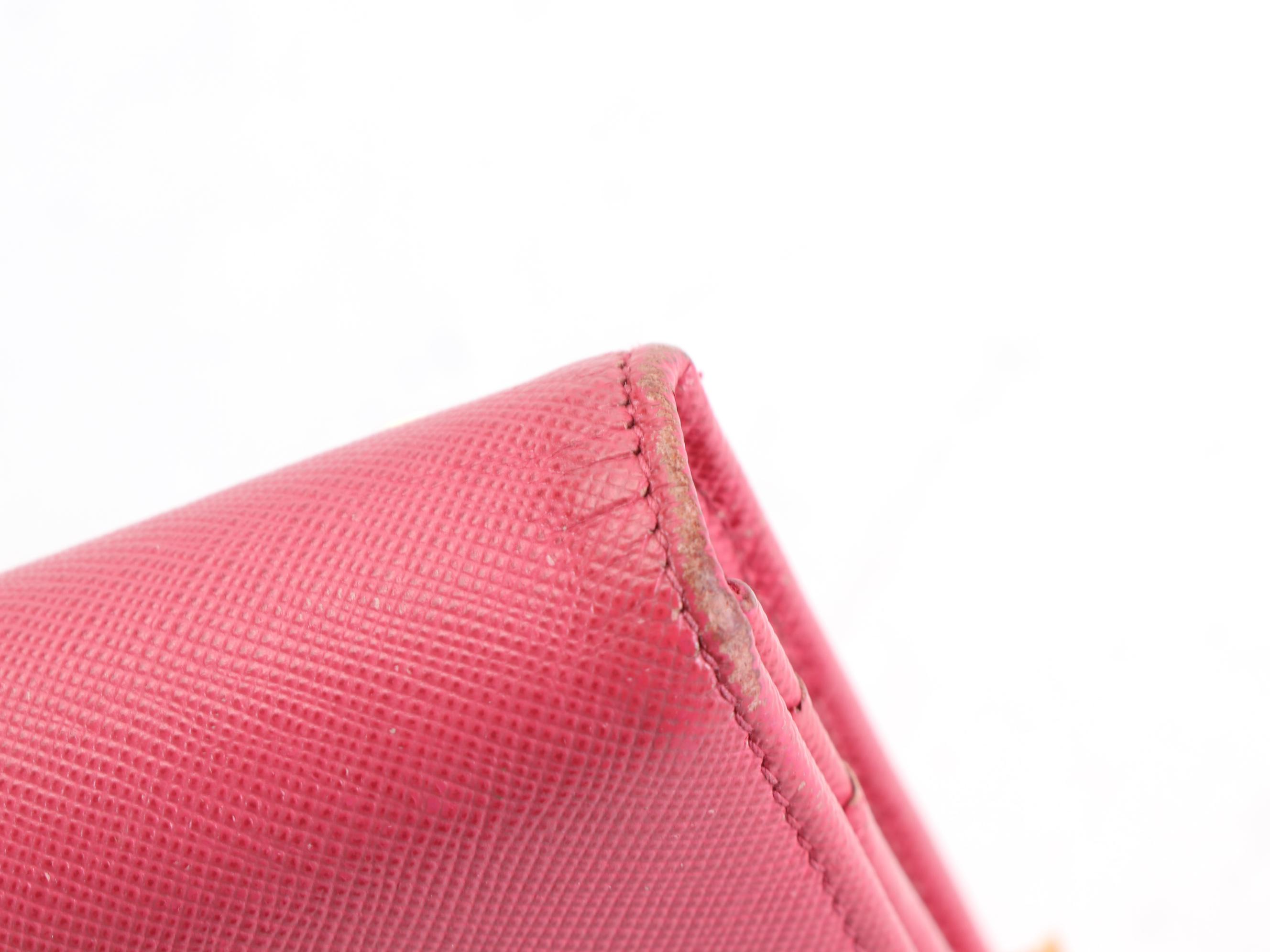 Prada Bow Flap Continental Wallet in Saffiano Leather with Card Case