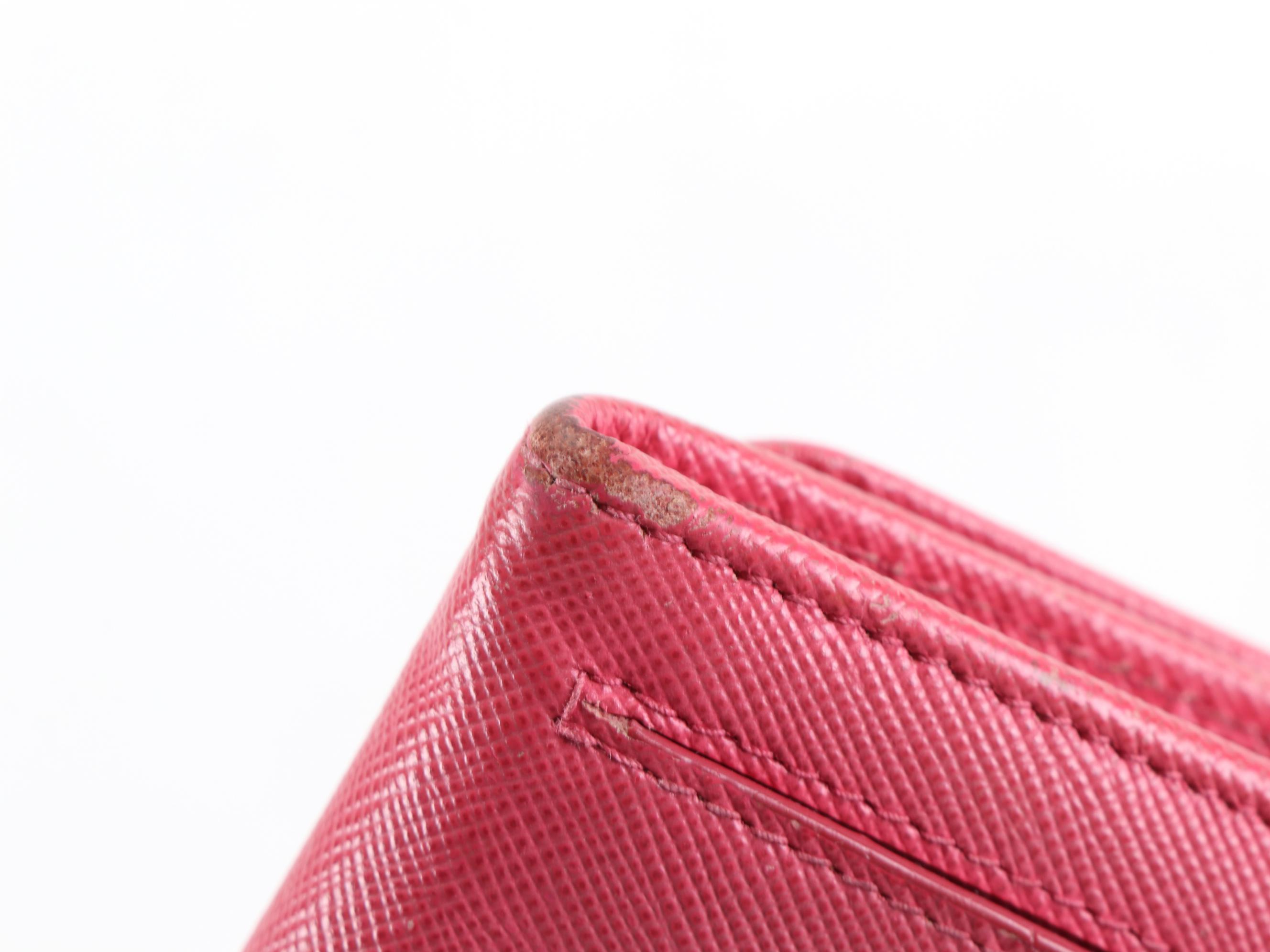 Prada Bow Flap Continental Wallet in Saffiano Leather with Card Case