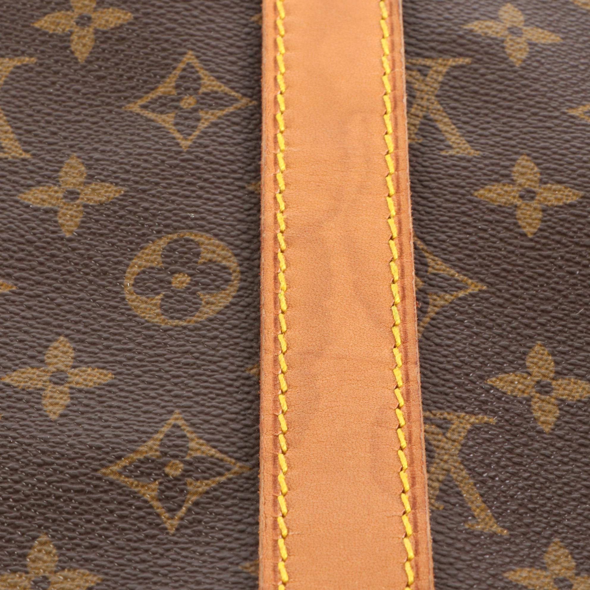 Louis Vuitton Keepall 55 Bandoulière in Monogram Canvas and Vachetta Leather