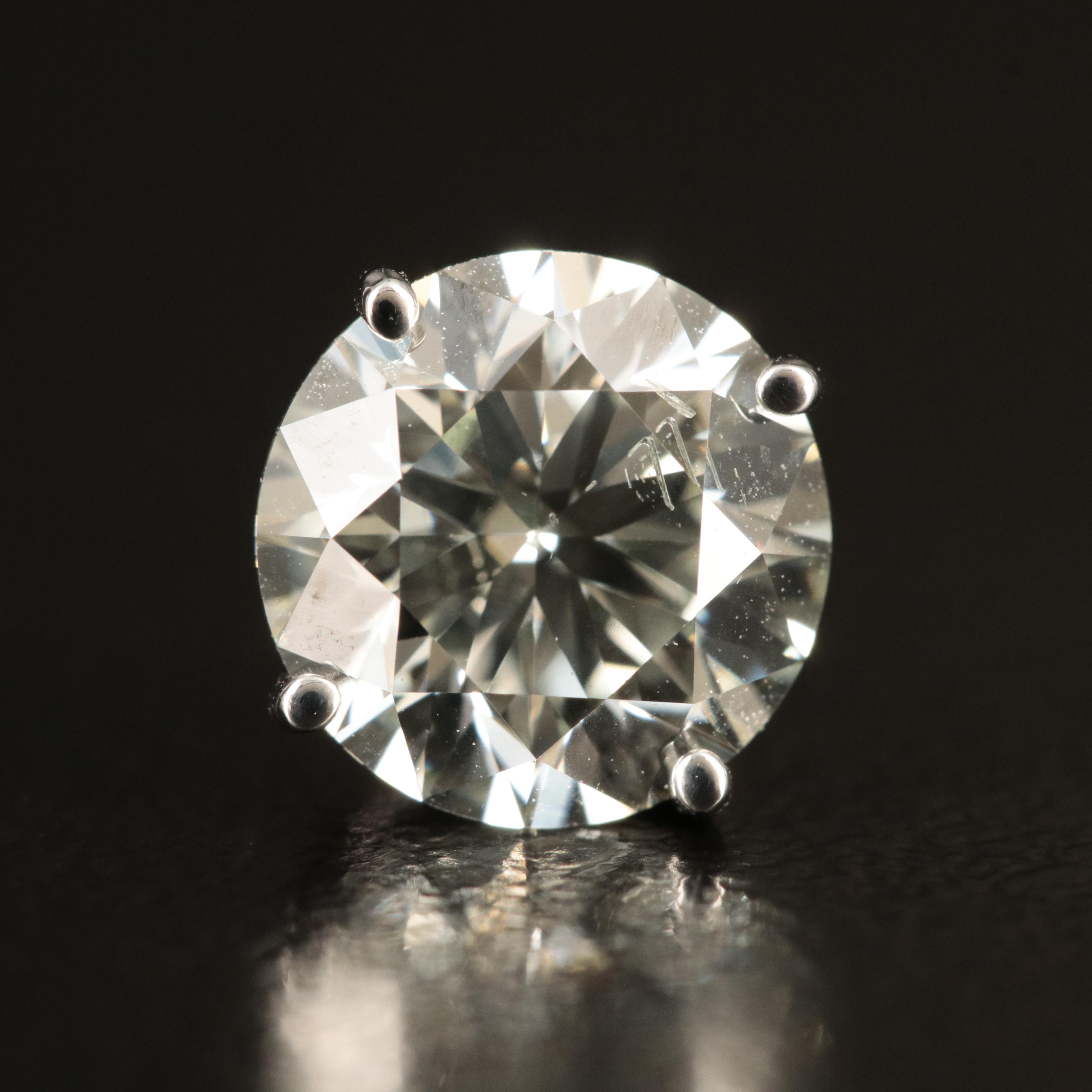 Platinum 3.28 CTW Lab Grown Diamond Stud Earrings