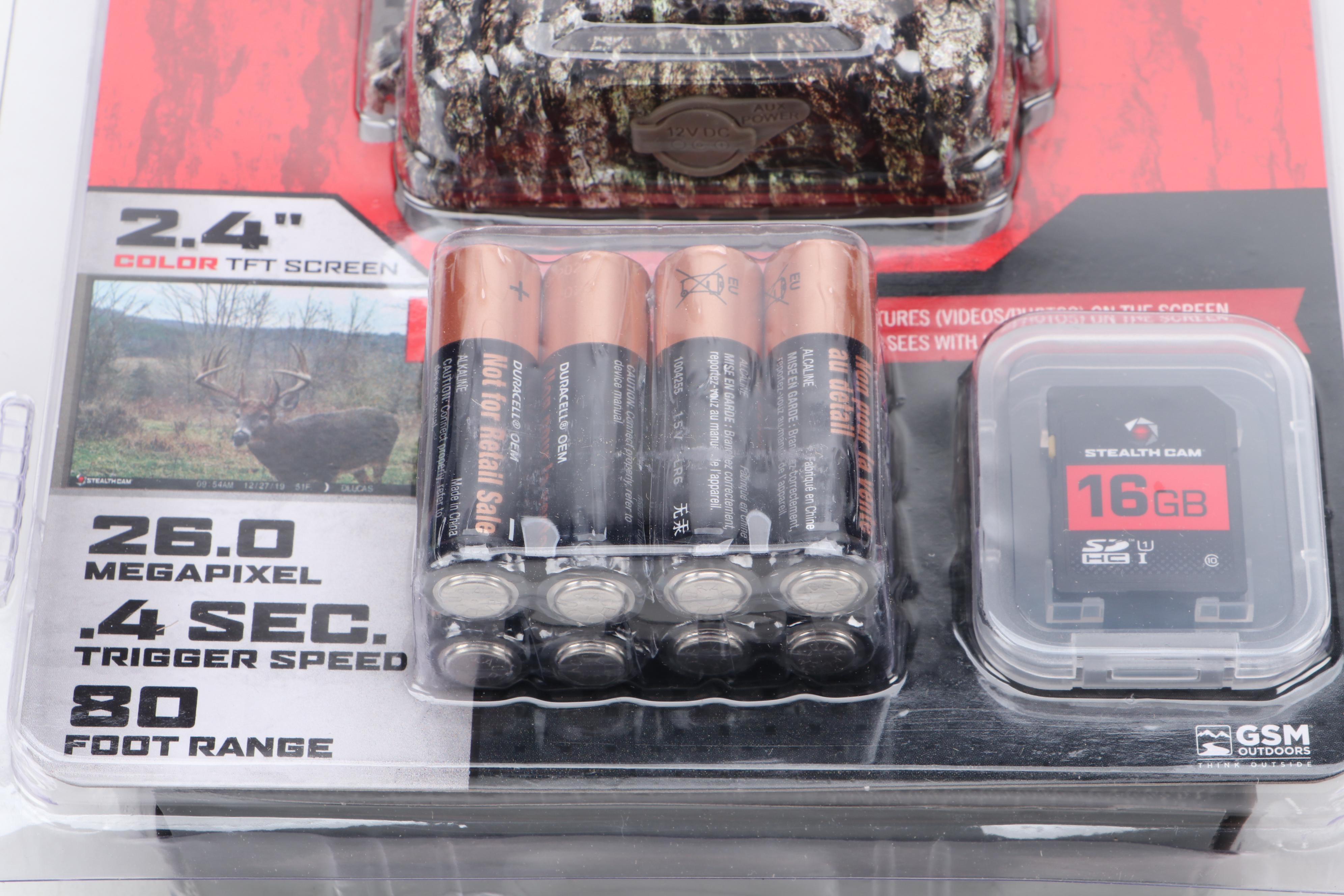 Two Stealth Cam PXV26 Infrared Trail Camera Kits With Muddy SD Card Reader