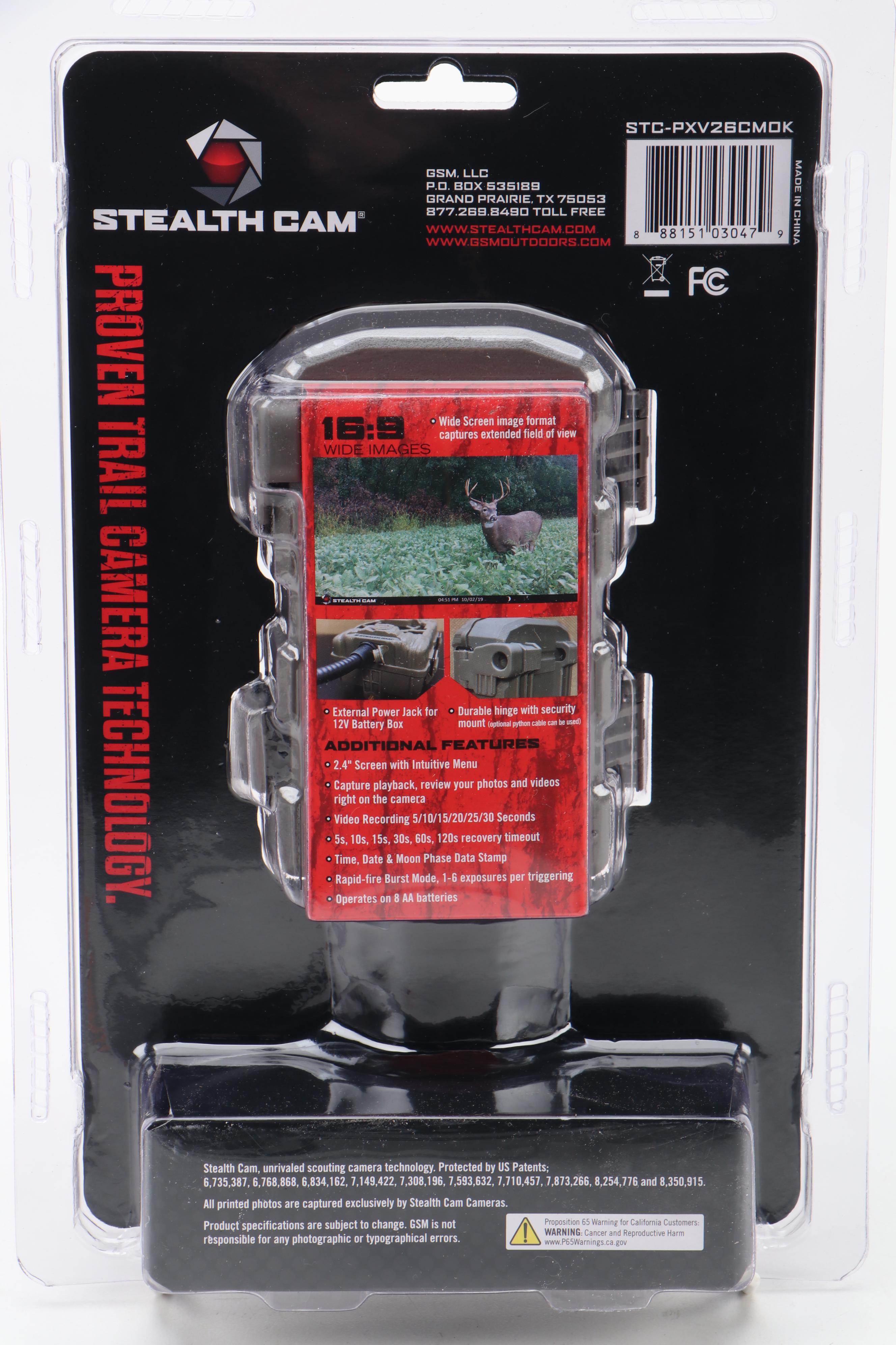 Two Stealth Cam PXV26 Infrared Trail Camera Kits With Muddy SD Card Reader