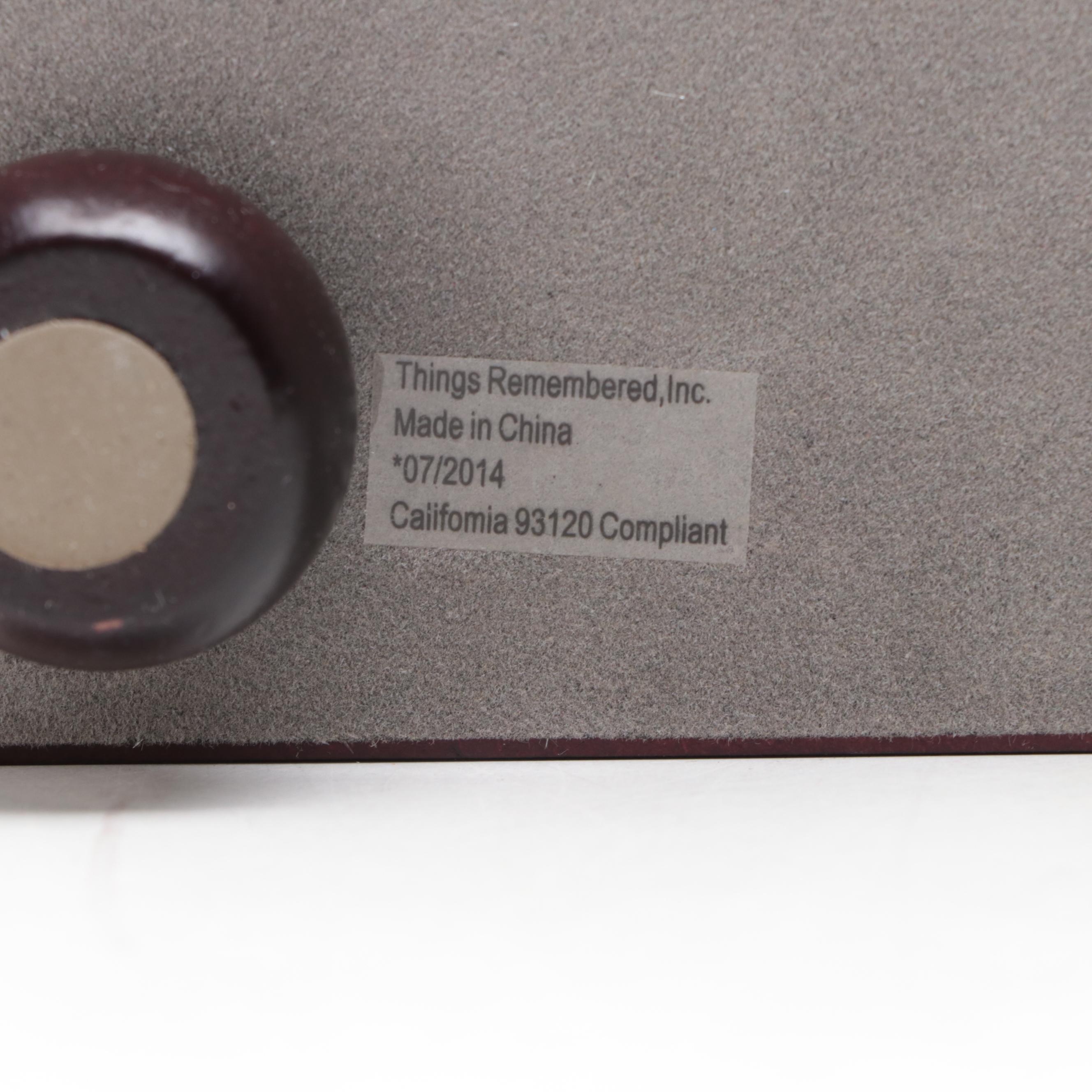 Things Remembered Espresso Finish Jewelry Box