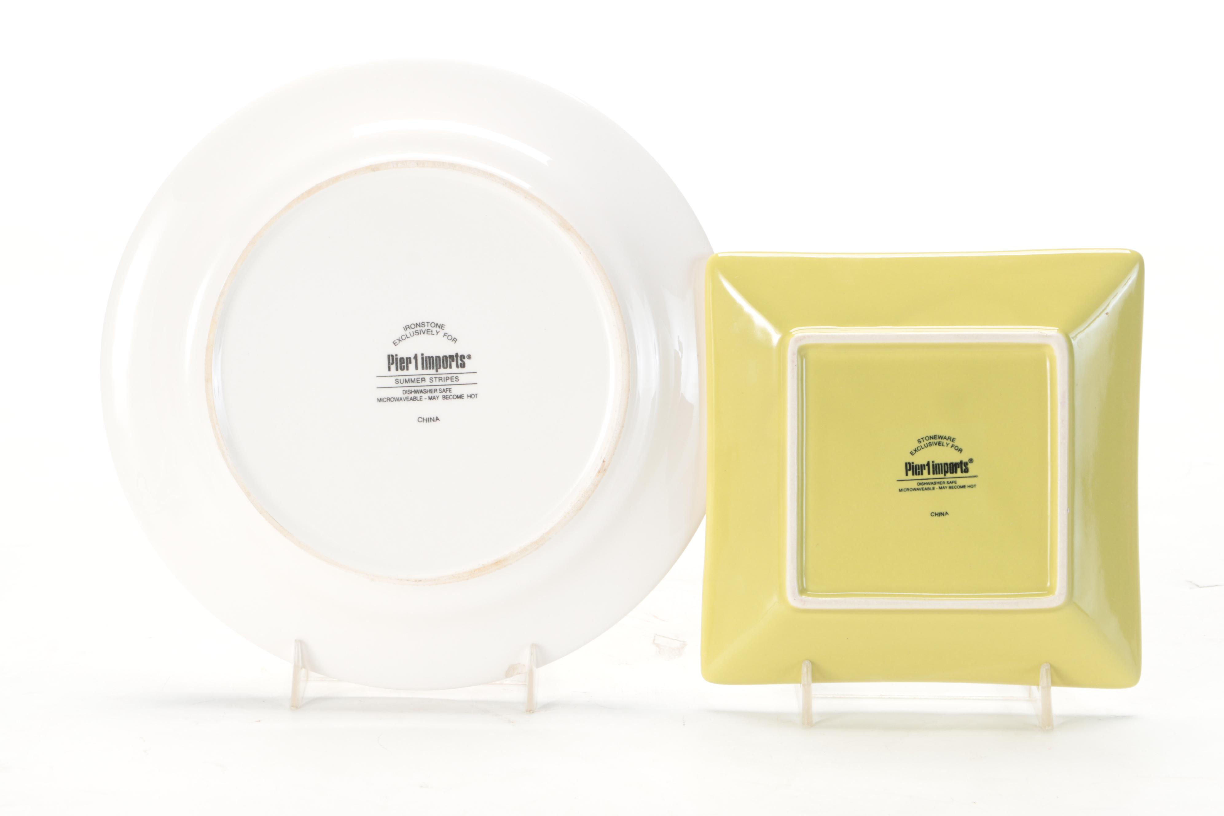 Pier 1 Imports Dishes with Stanley Thermos and Other Tableware