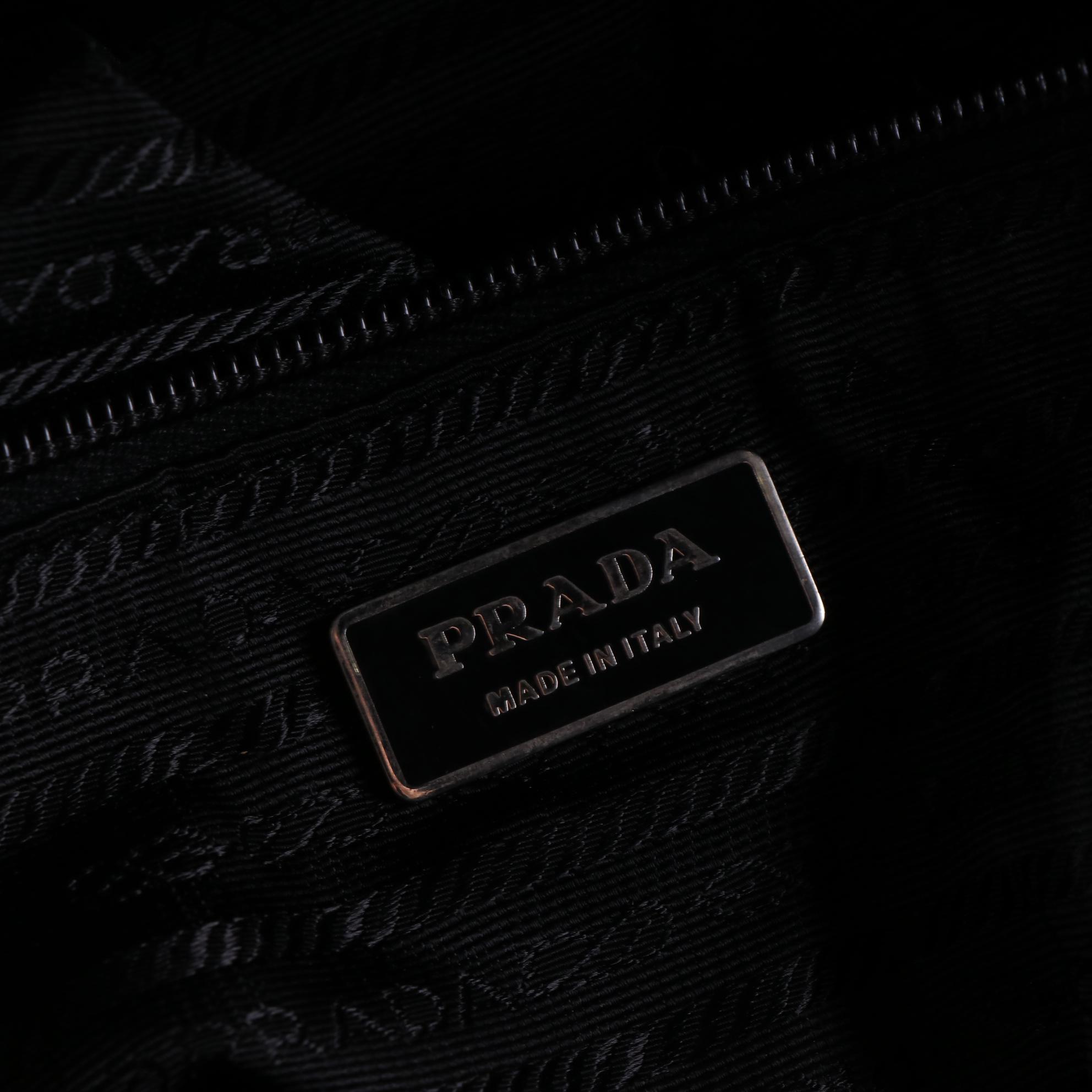 Prada Locking Duffle Bag in Nylon with Saffiano Leather Trim