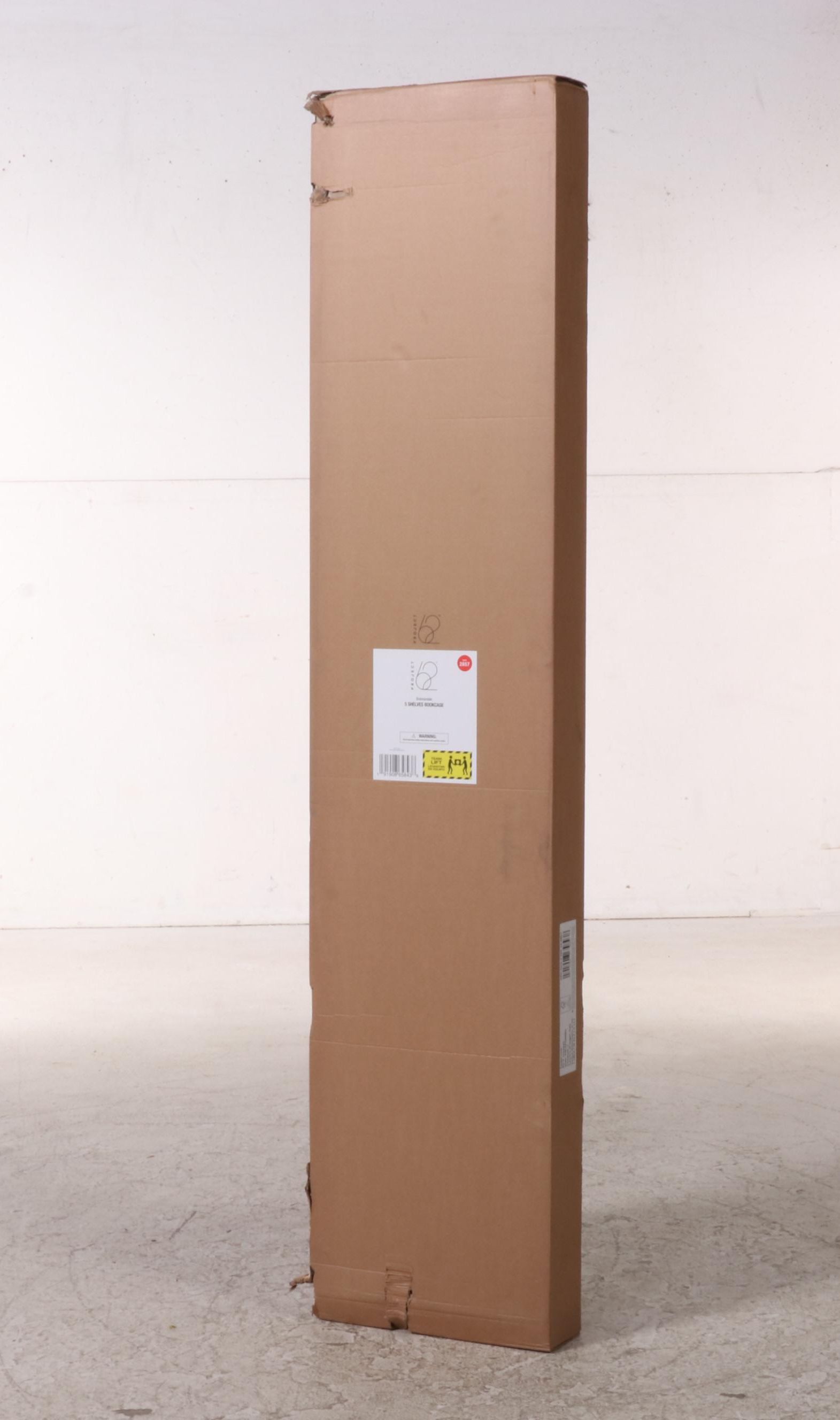 Project 62 Brannandale Five-Shelf Walnut Finish Bookcase