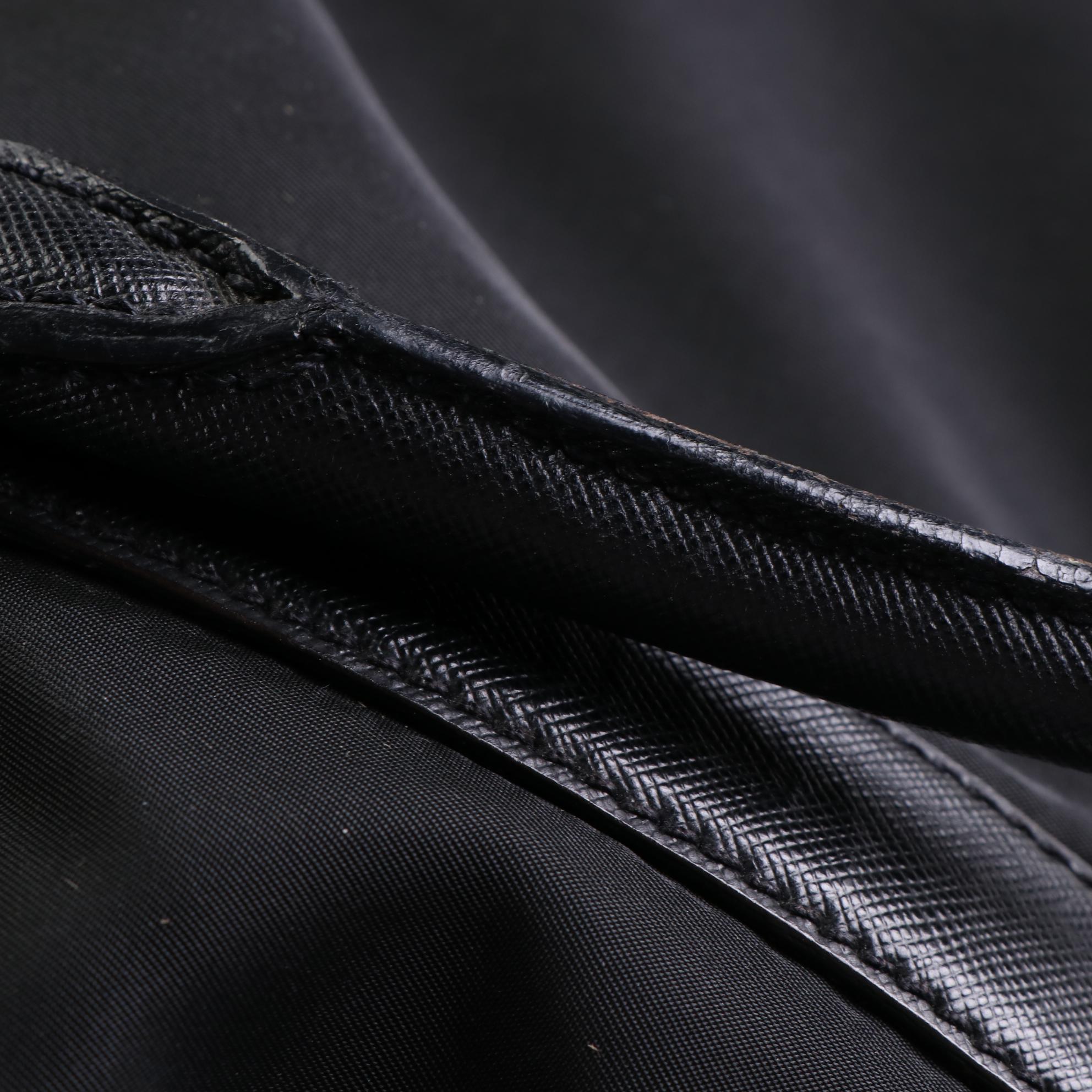 Prada Locking Duffle Bag in Nylon with Saffiano Leather Trim