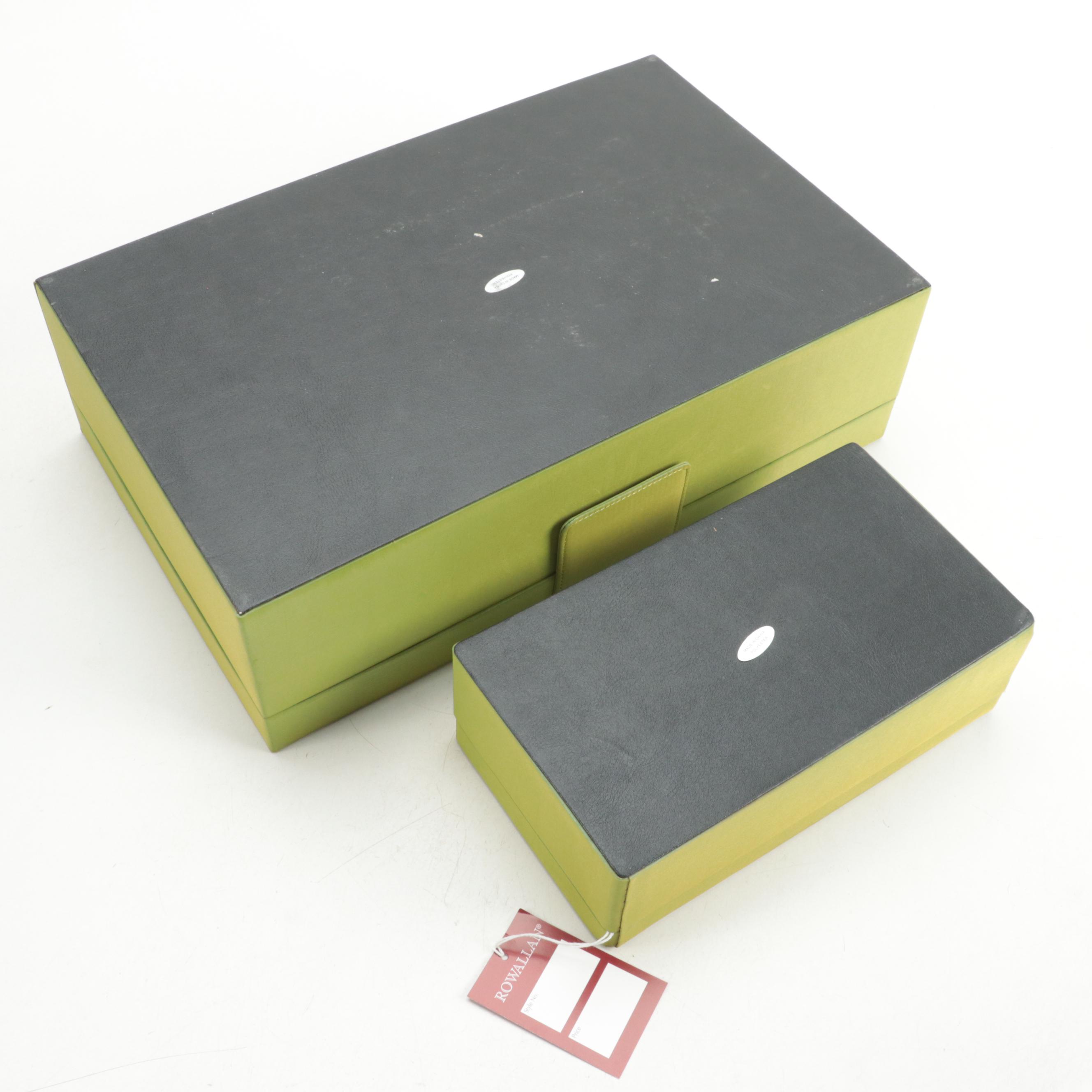 Rowallan Embroidered Fabric Travel Jewelry Boxes