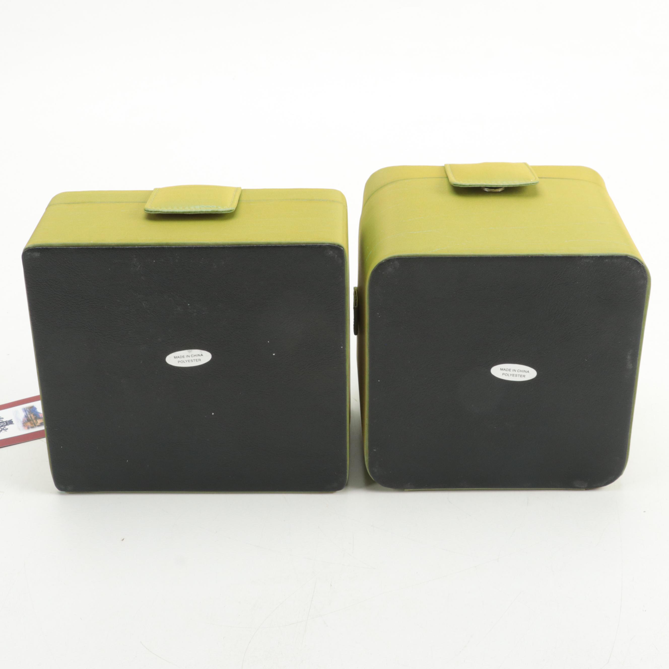 Rowallan Embroidered Fabric Travel Jewelry Boxes