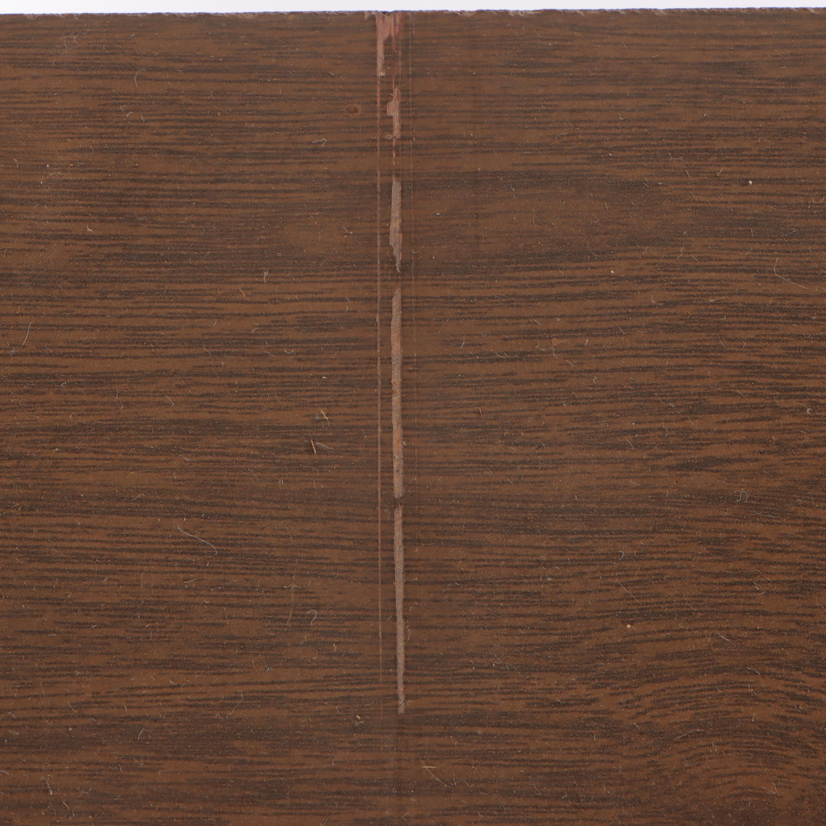 Mid Century Modern Laminate and Glass Sliding-Door Bookcase Plus Book Rack