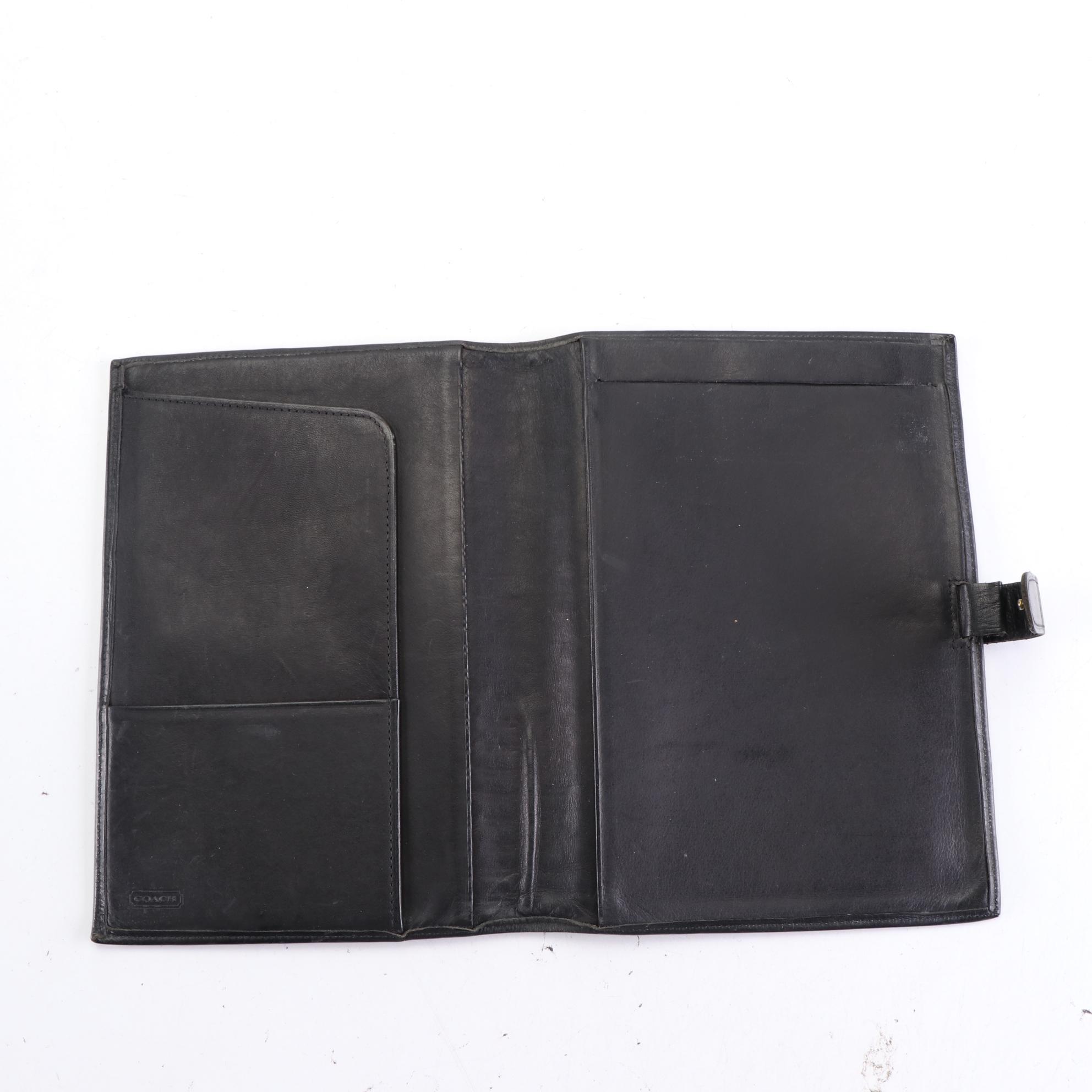 Coach Double-Kisslock Coin Purse and Notepad/Agenda Cover in Leather