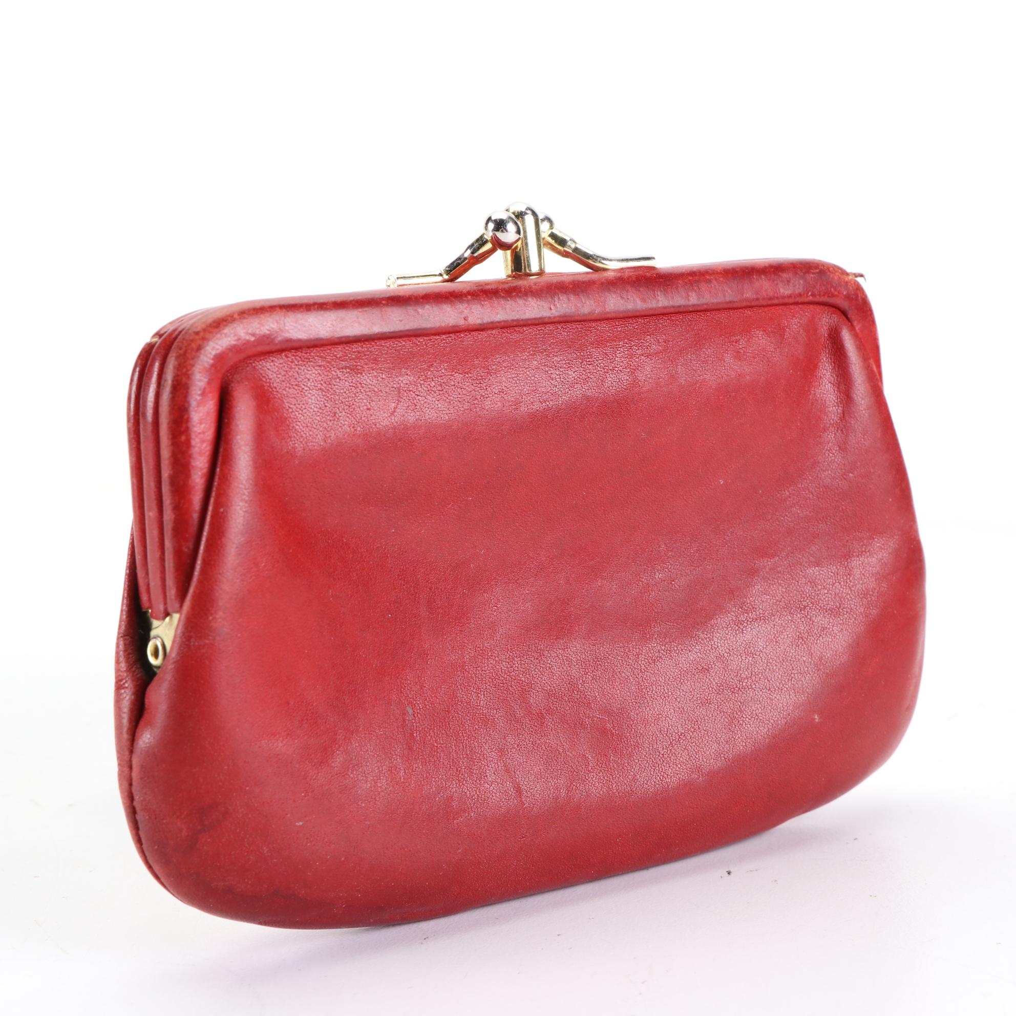 Coach Double-Kisslock Coin Purse and Notepad/Agenda Cover in Leather