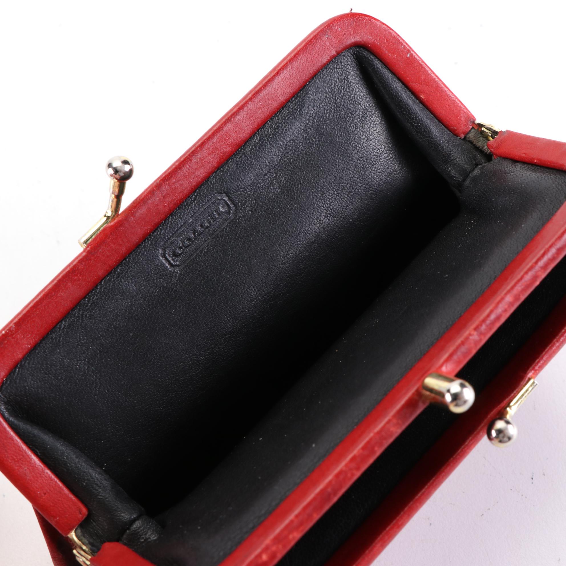 Coach Double-Kisslock Coin Purse and Notepad/Agenda Cover in Leather