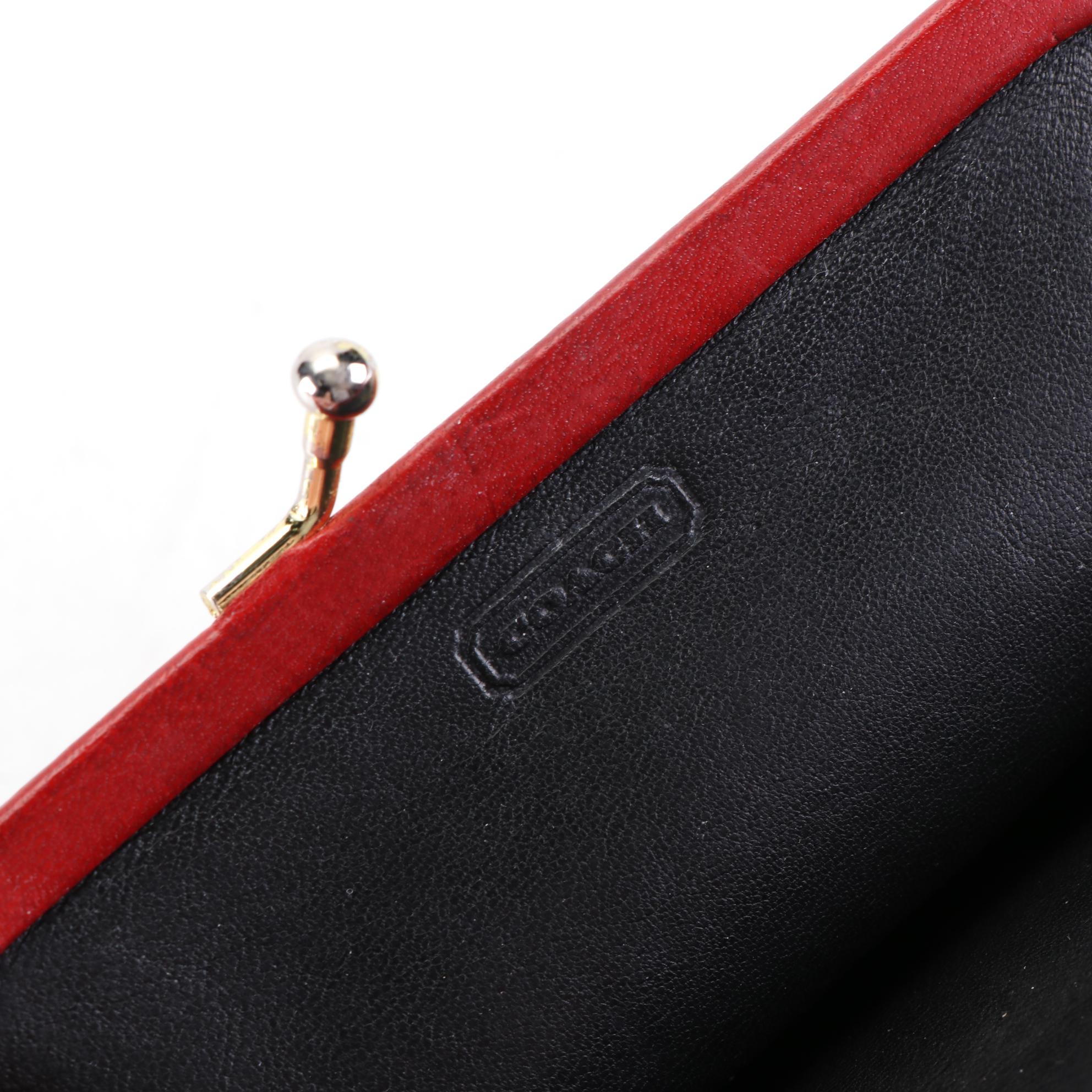 Coach Double-Kisslock Coin Purse and Notepad/Agenda Cover in Leather