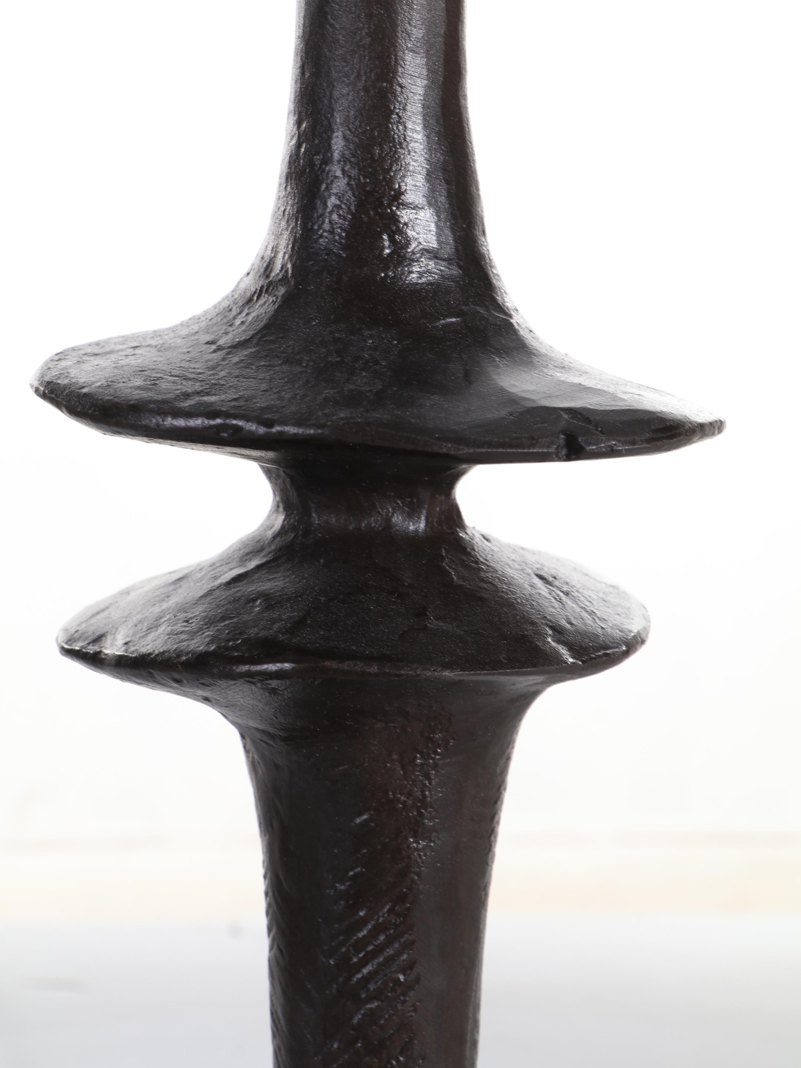 Pair of Cast Metal Console Table Lamps