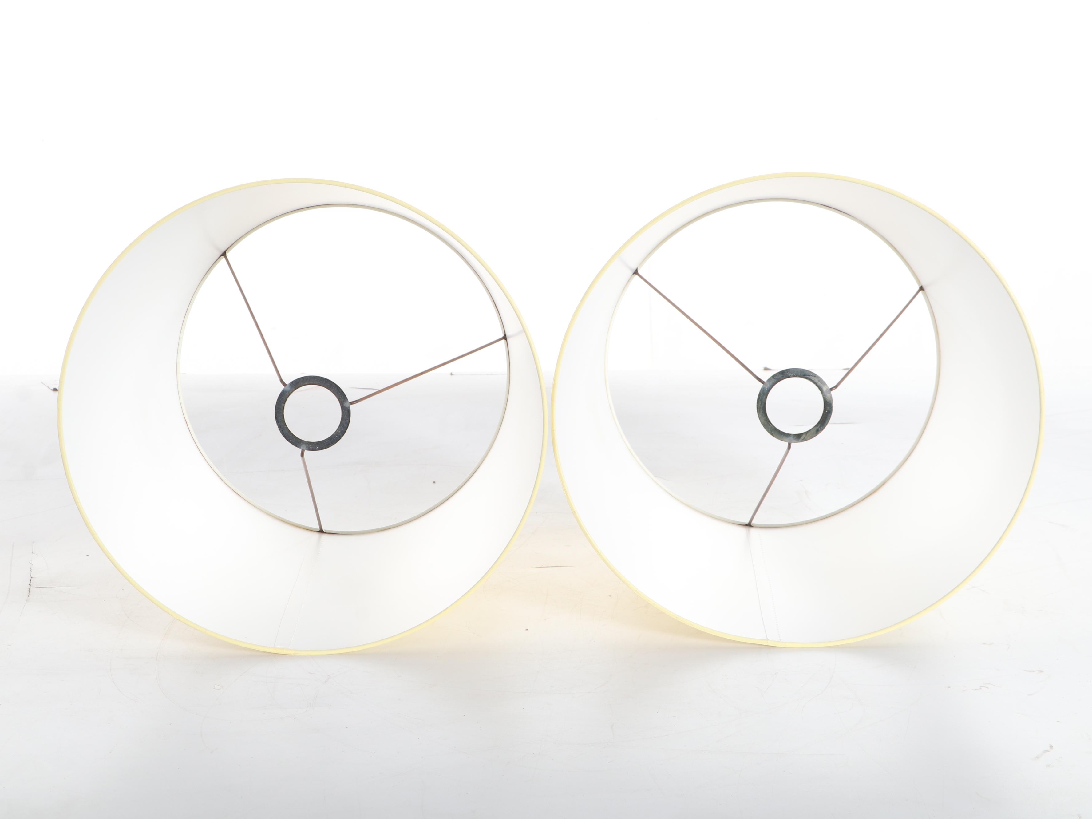 Pair of Cast Metal Console Table Lamps