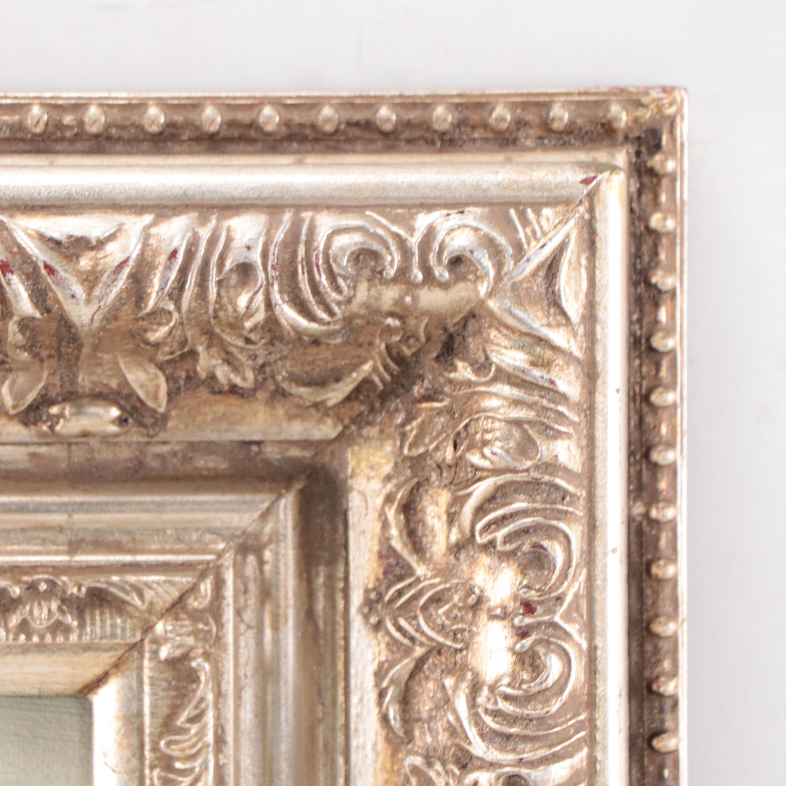 Impressionistic Oil Painting of Architecture in Landscape, 21st Century