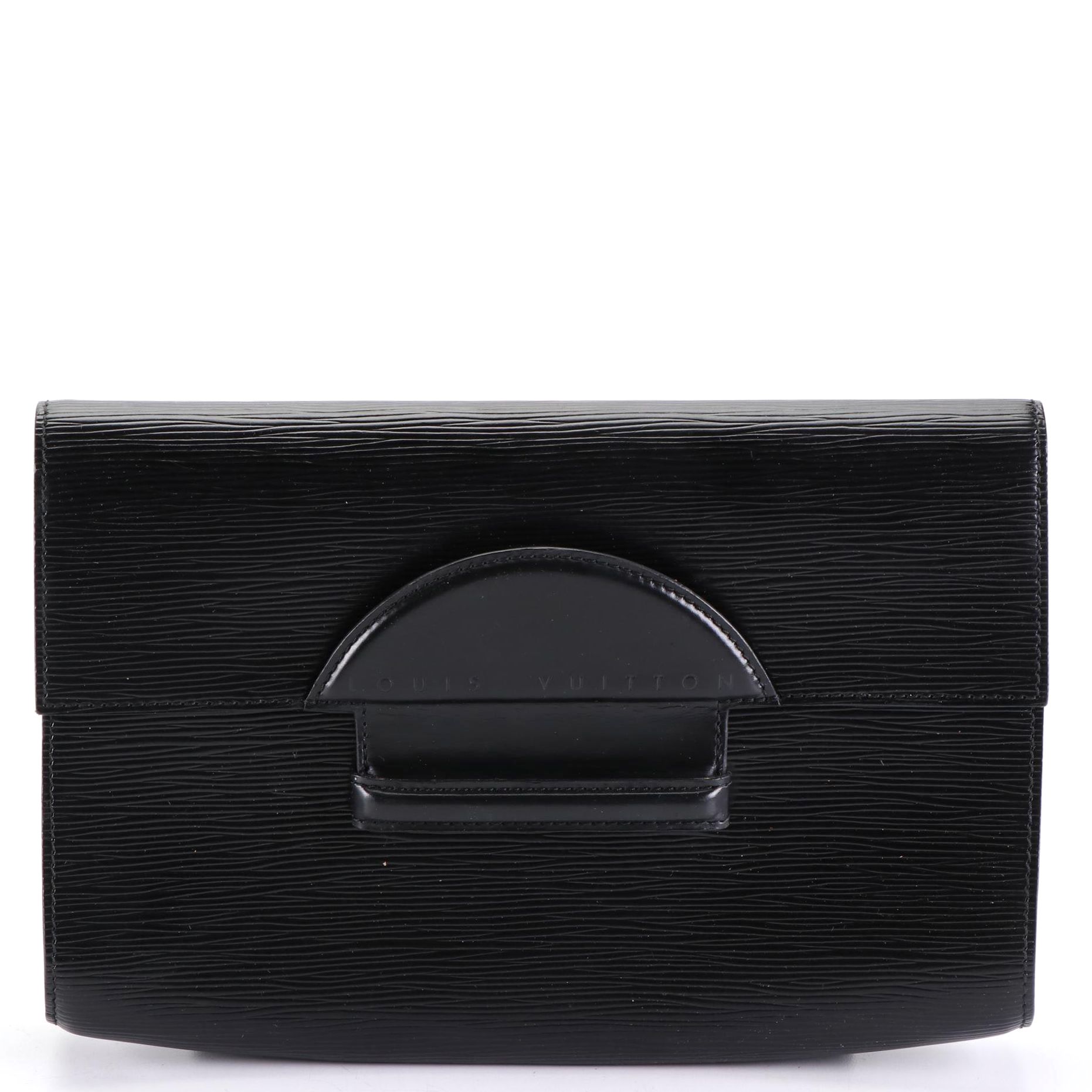 Louis Vuitton Chaillot Clutch in Black Epi and Smooth Leather