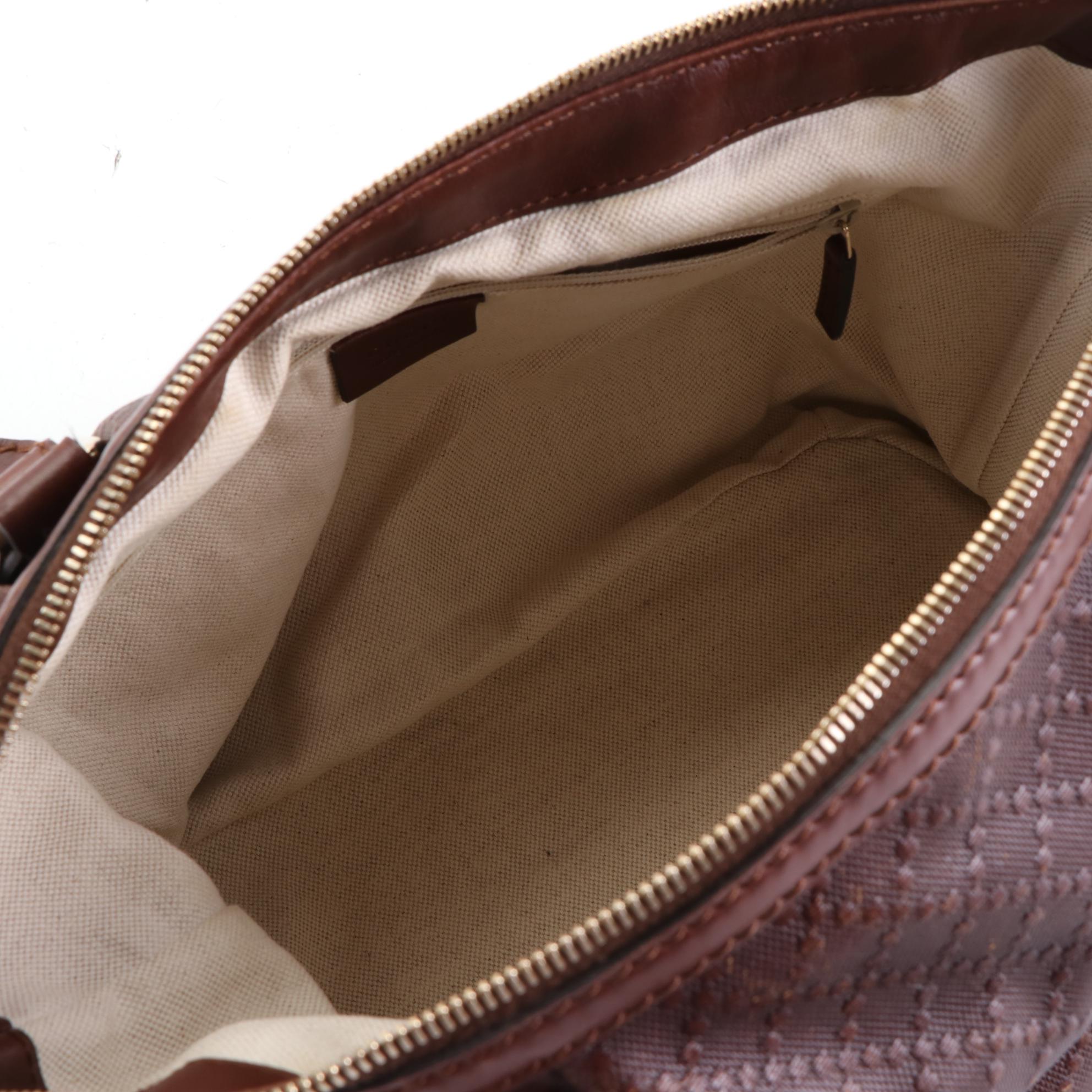 Gucci Diamante Sukey Two-Way Bag in Brown Leather