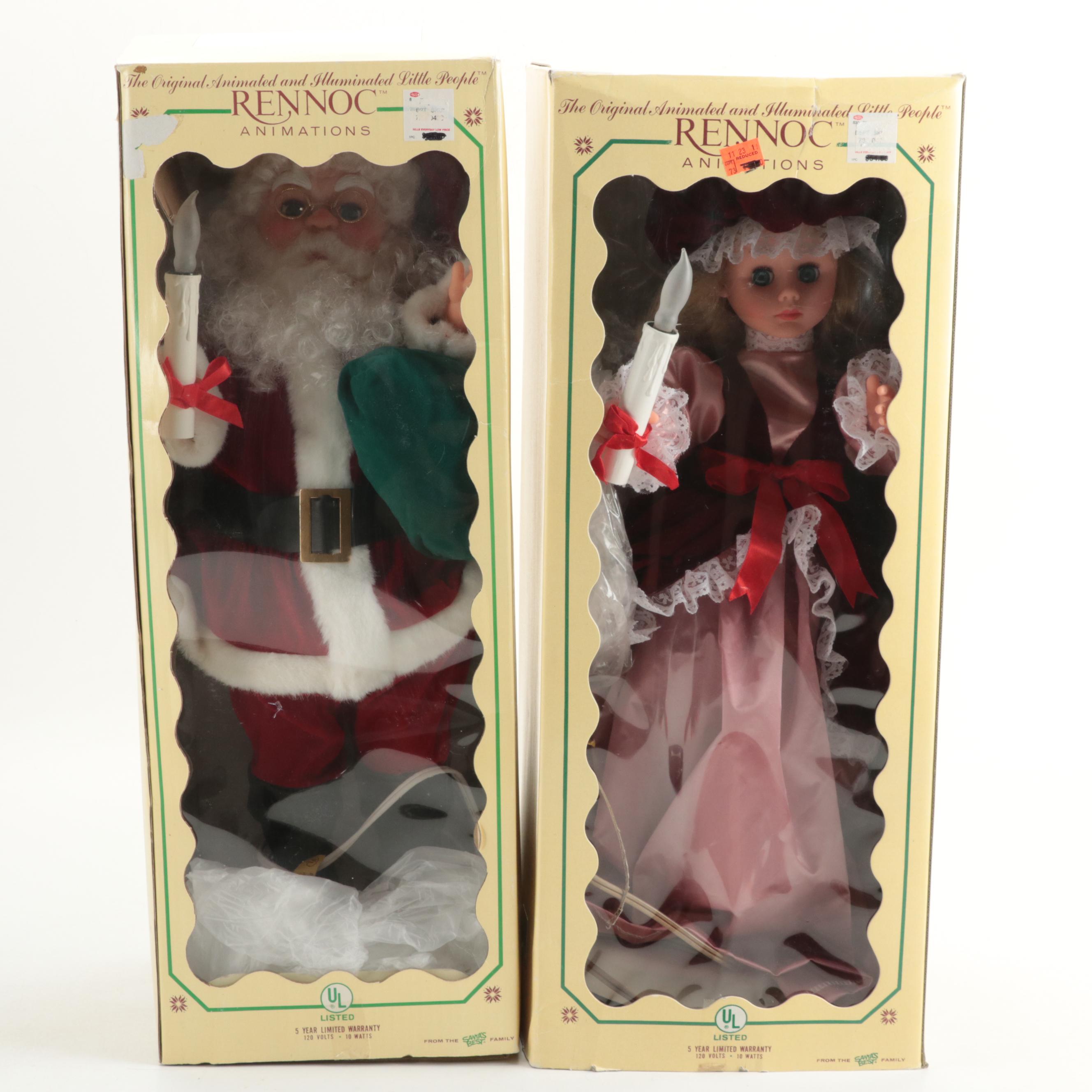 Rennoc Animation Santa Claus and Caroler Animated Figures