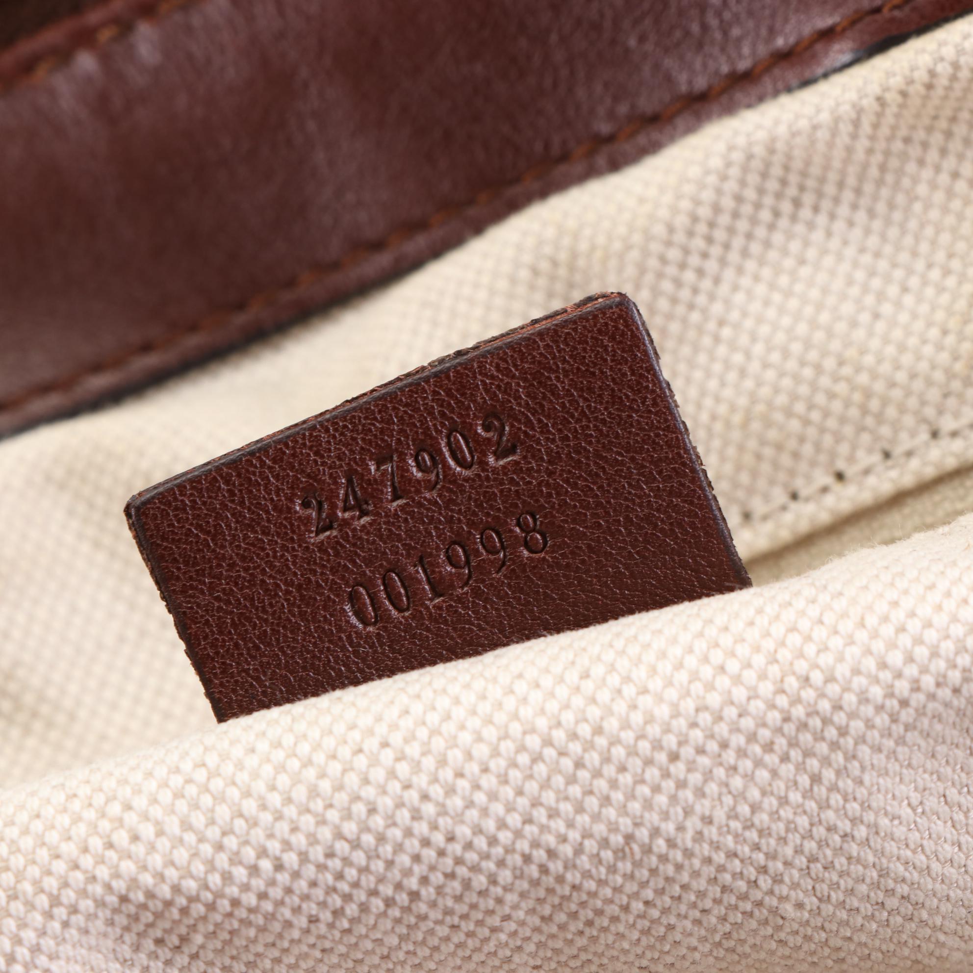 Gucci Diamante Sukey Two-Way Bag in Brown Leather