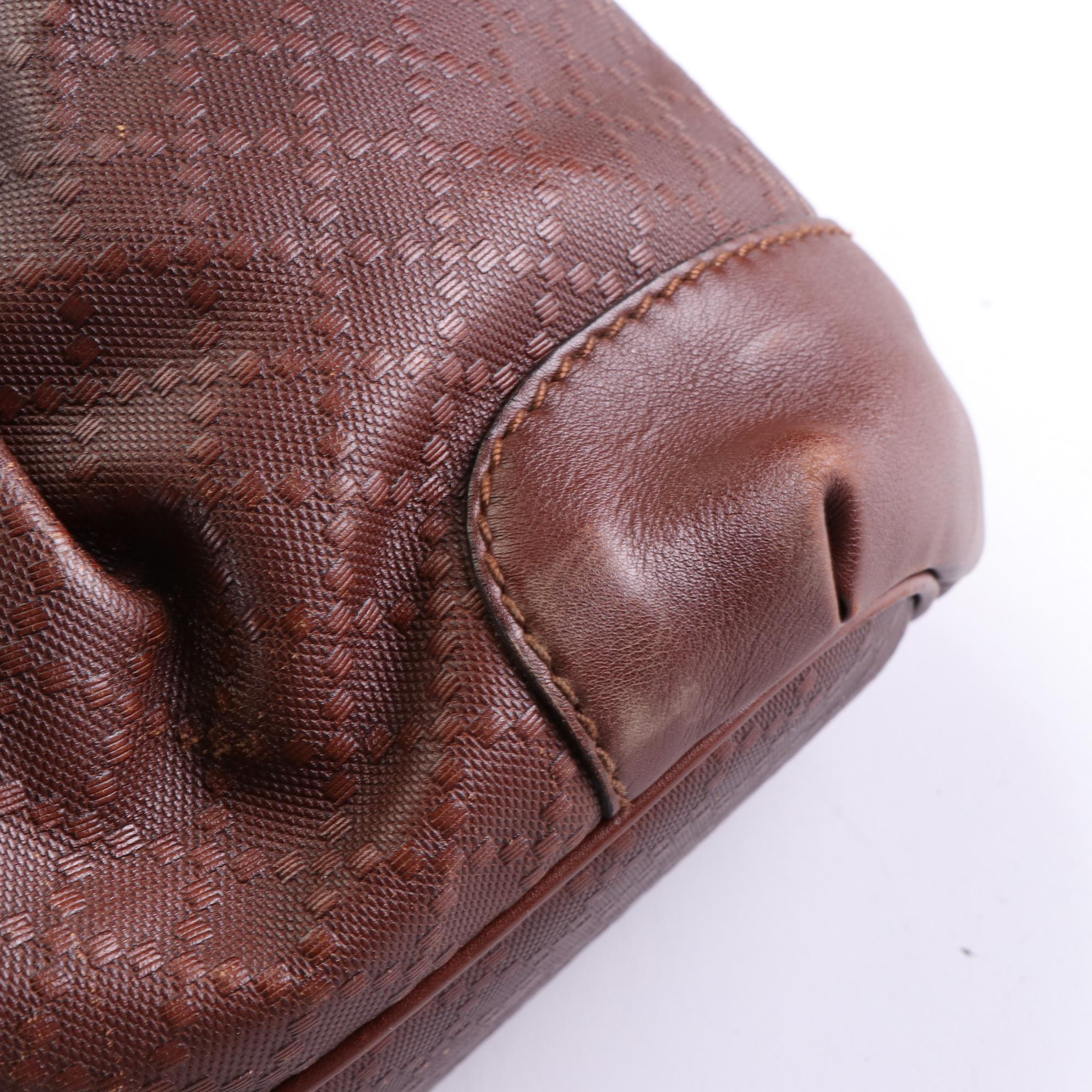 Gucci Diamante Sukey Two-Way Bag in Brown Leather