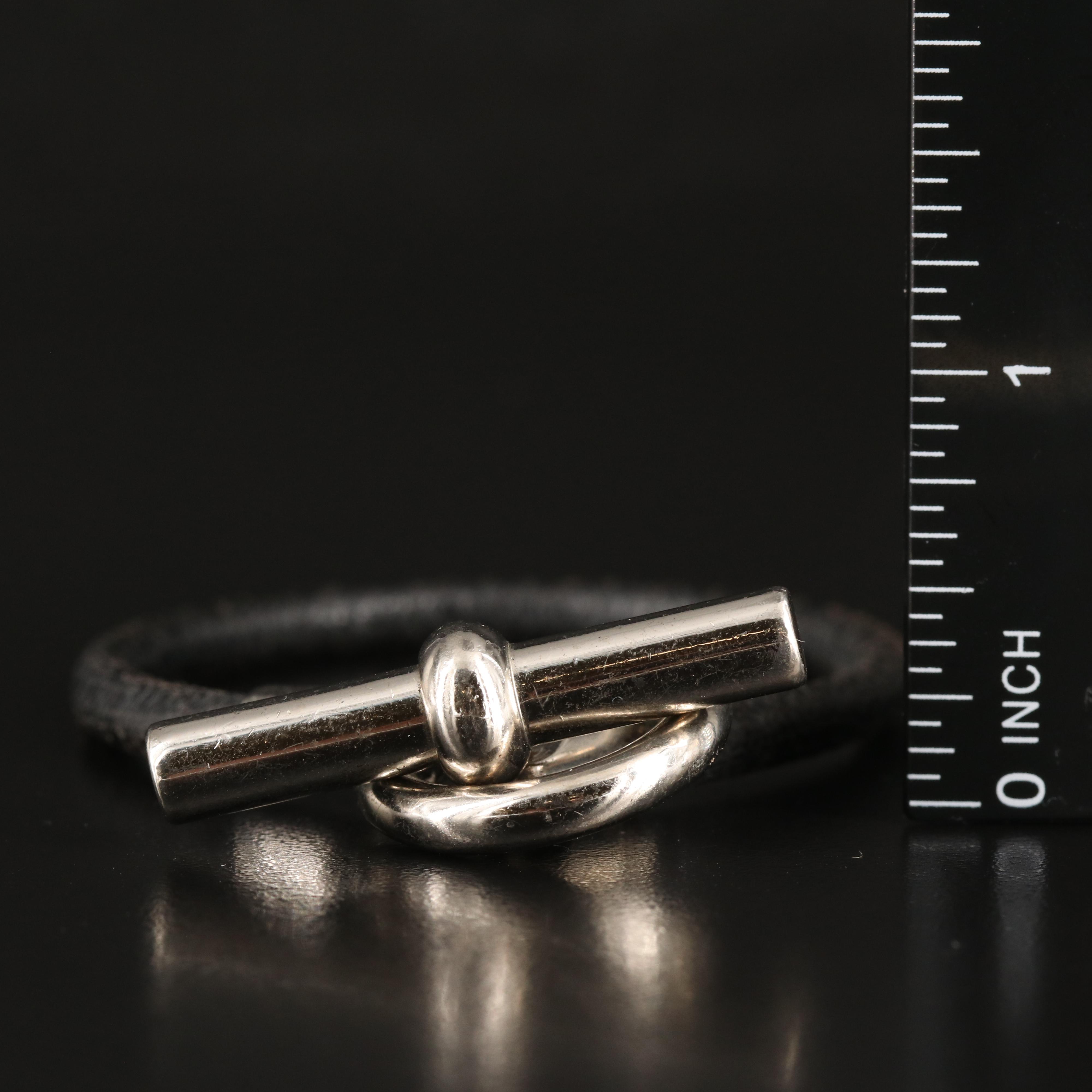 Hermès Toggle and Leather Bracelet