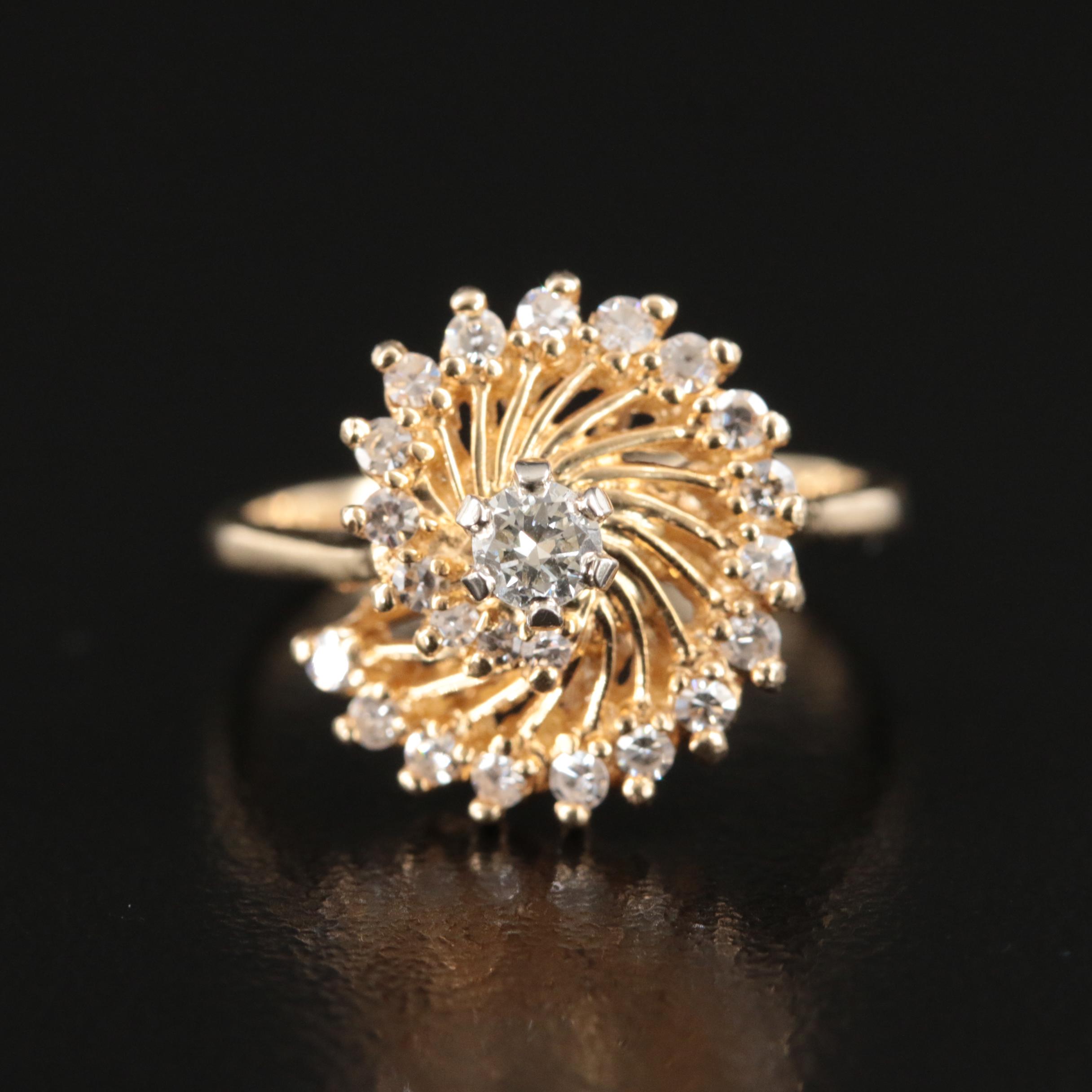 Vintage 14K 0.48 CTW Diamond Ring