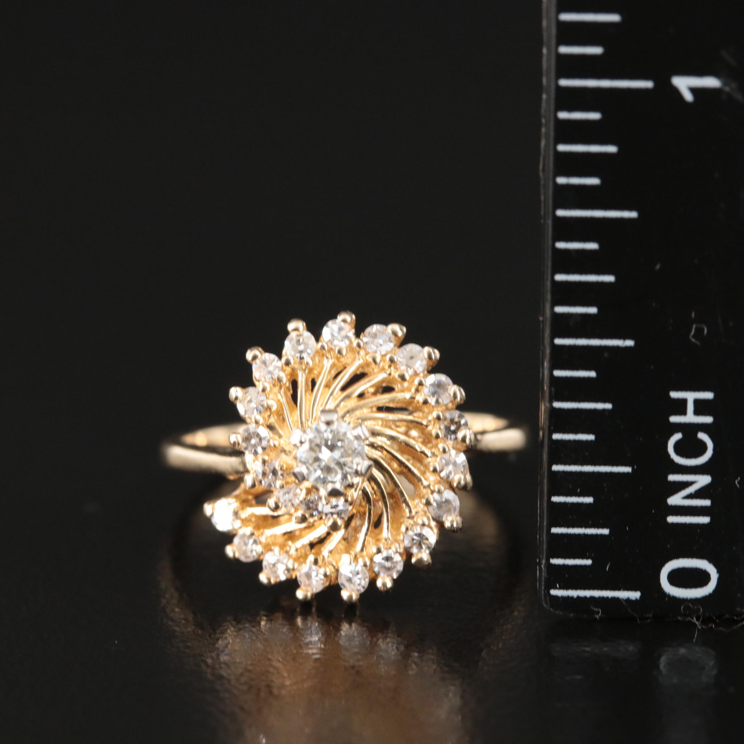 Vintage 14K 0.48 CTW Diamond Ring