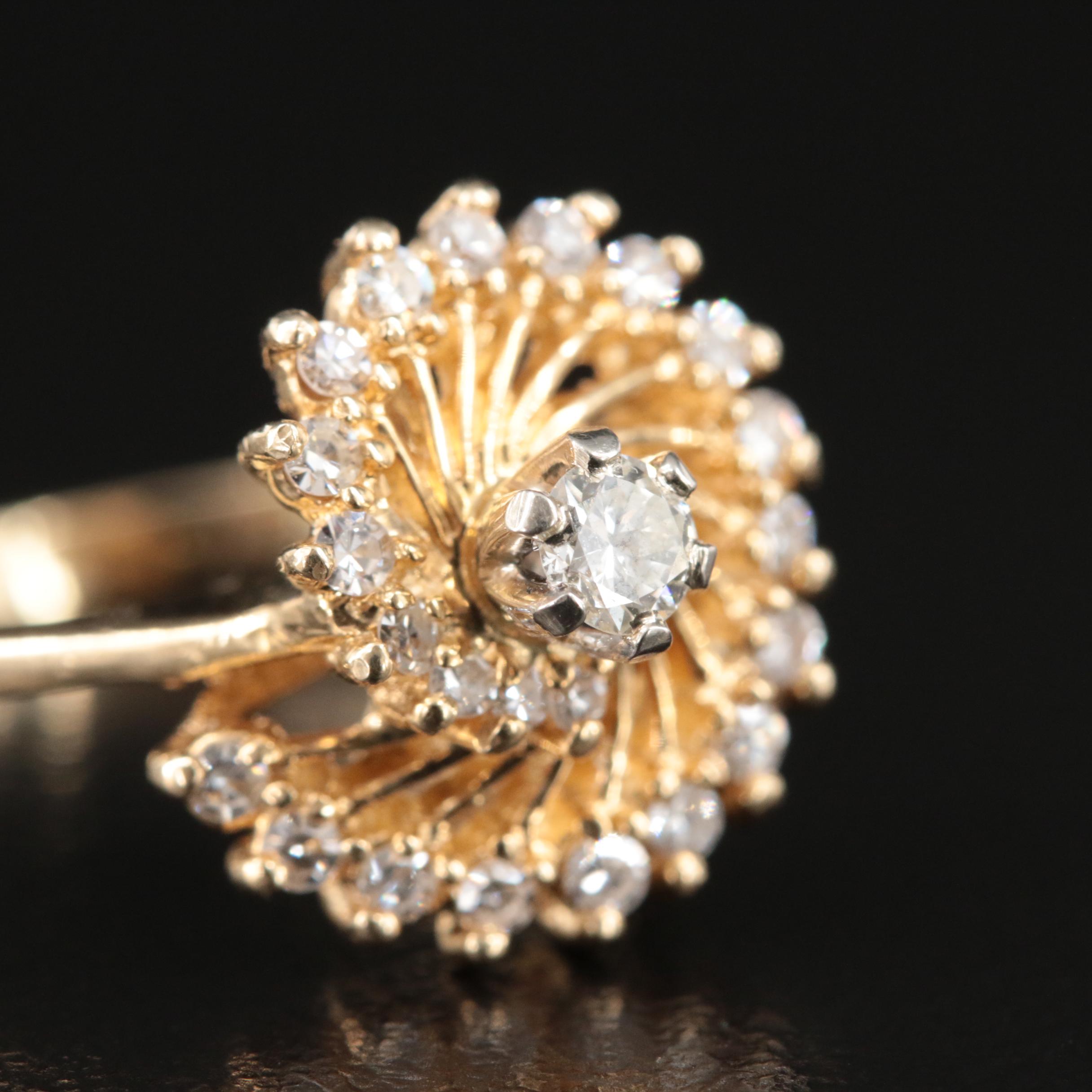 Vintage 14K 0.48 CTW Diamond Ring