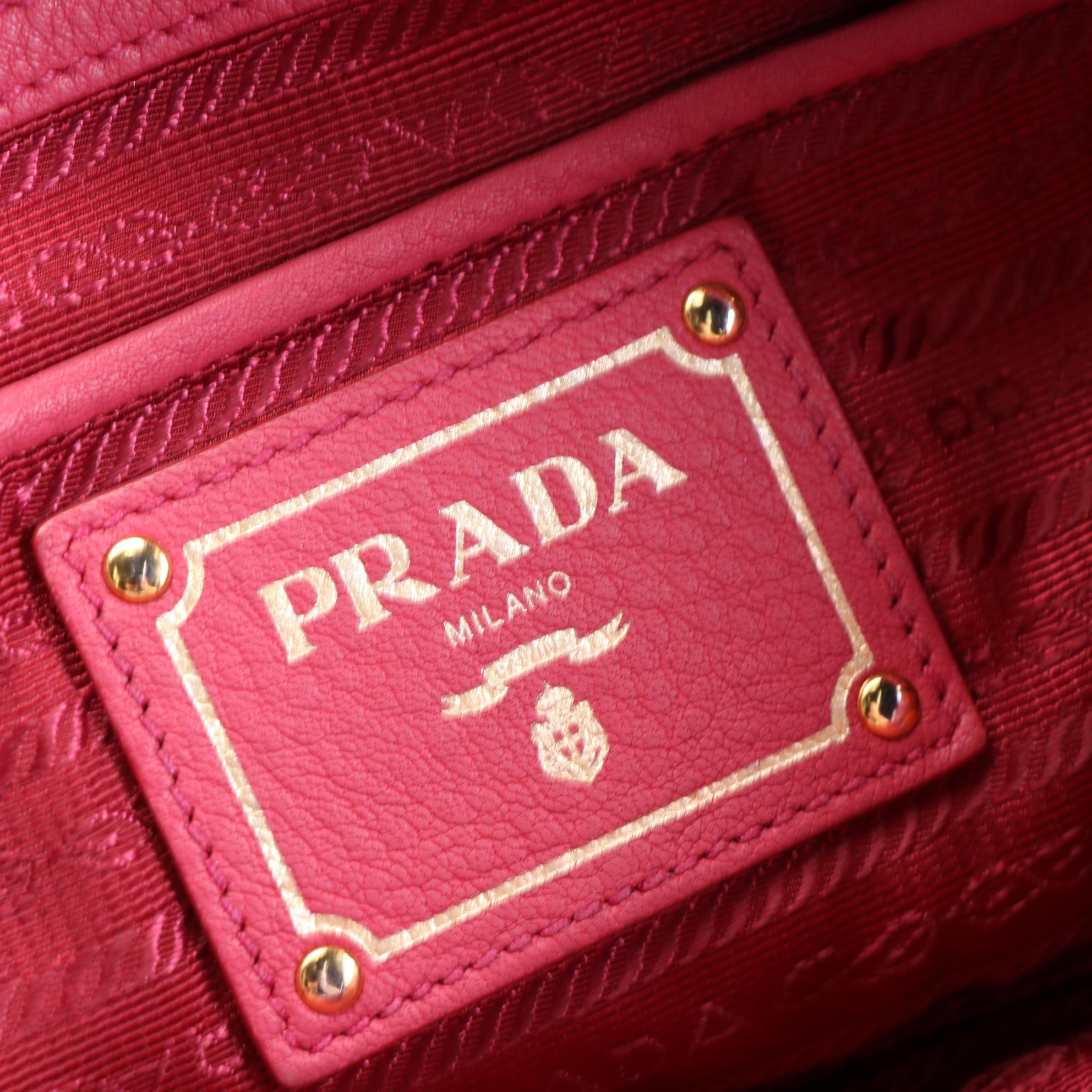 Prada Handbag in Pink Vitello Daino Leather