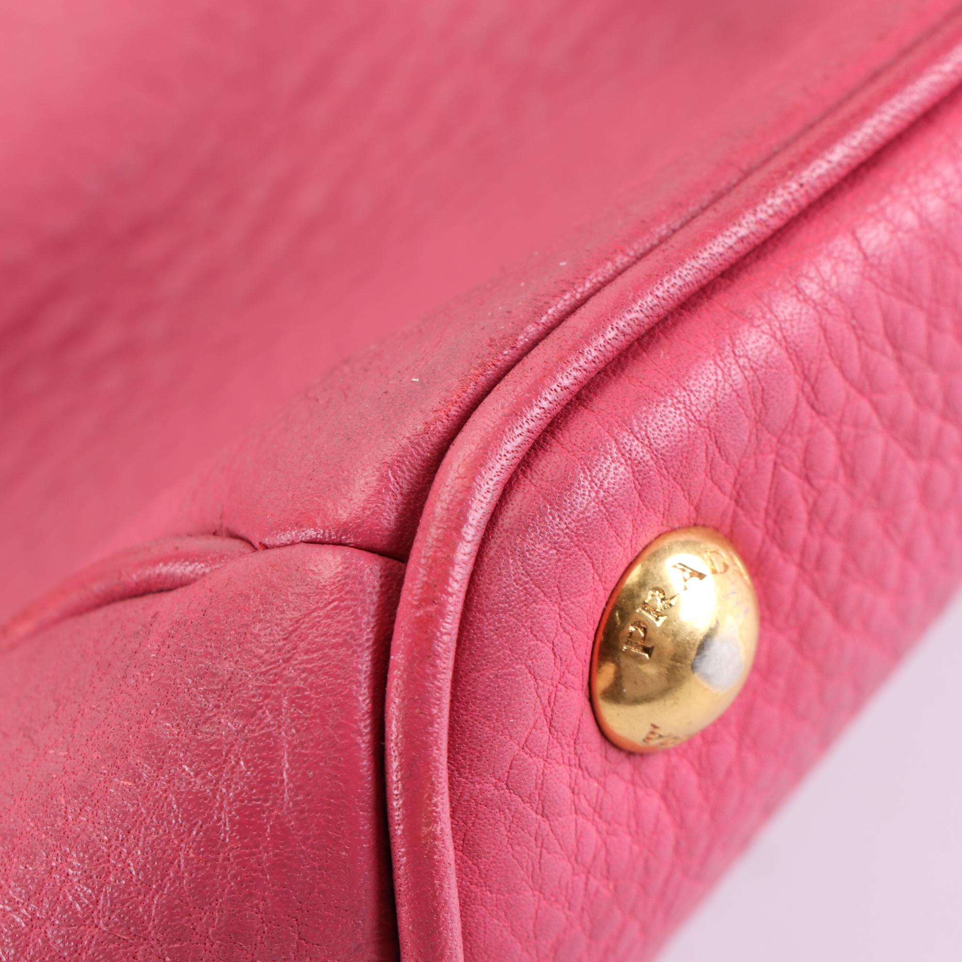 Prada Handbag in Pink Vitello Daino Leather