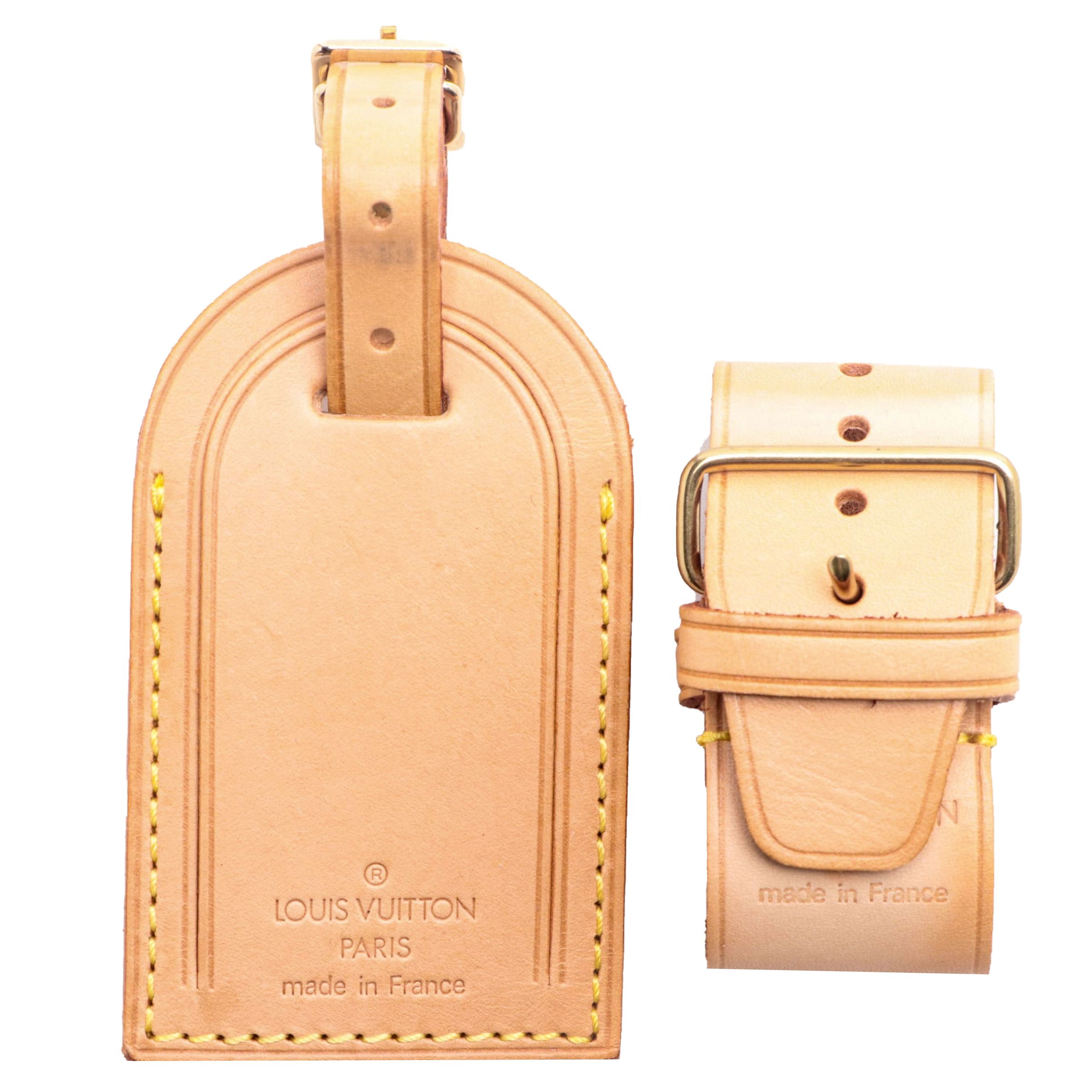 Louis Vuitton Luggage Tag and Poignet in Vachetta Leather