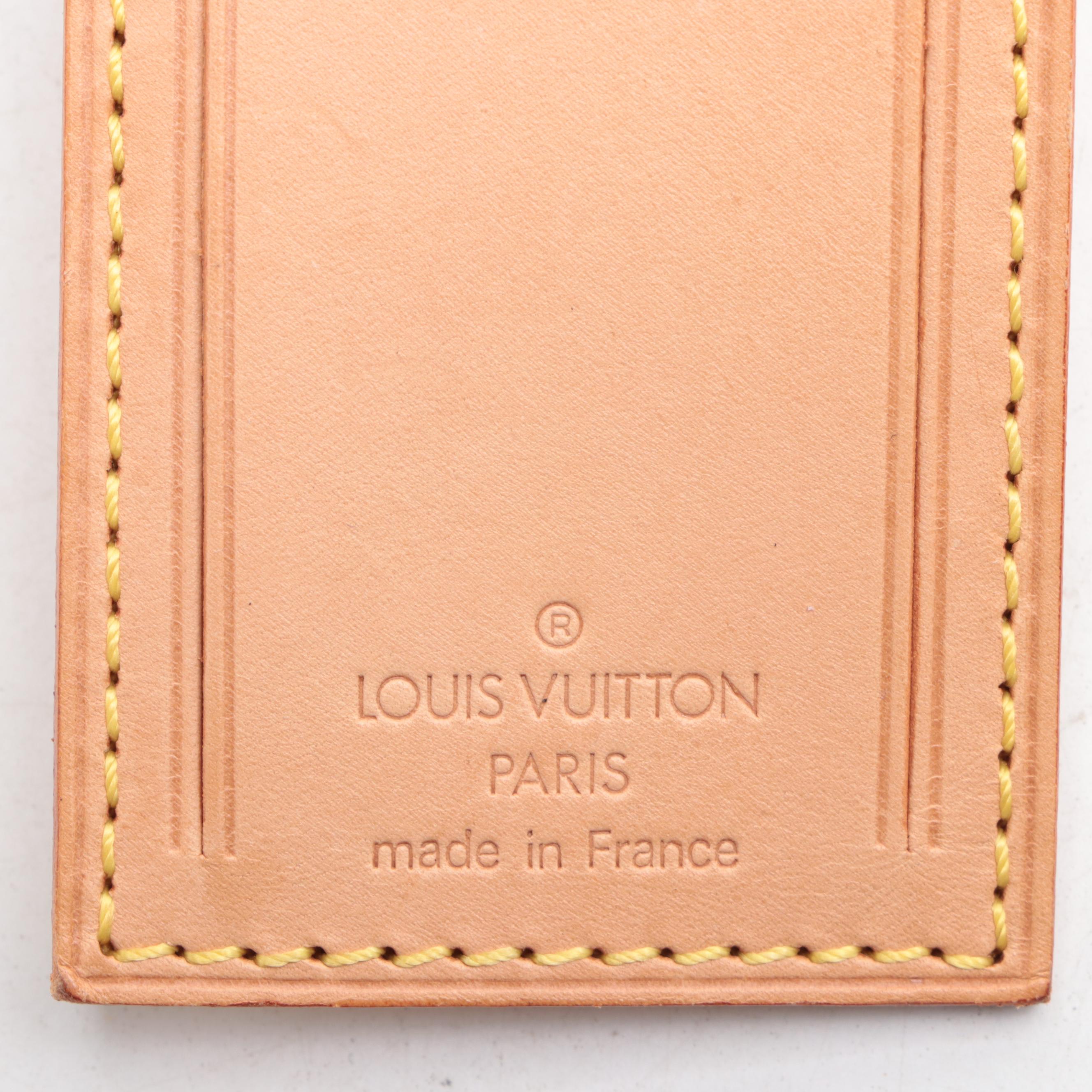 Louis Vuitton Luggage Tag and Poignet in Vachetta Leather