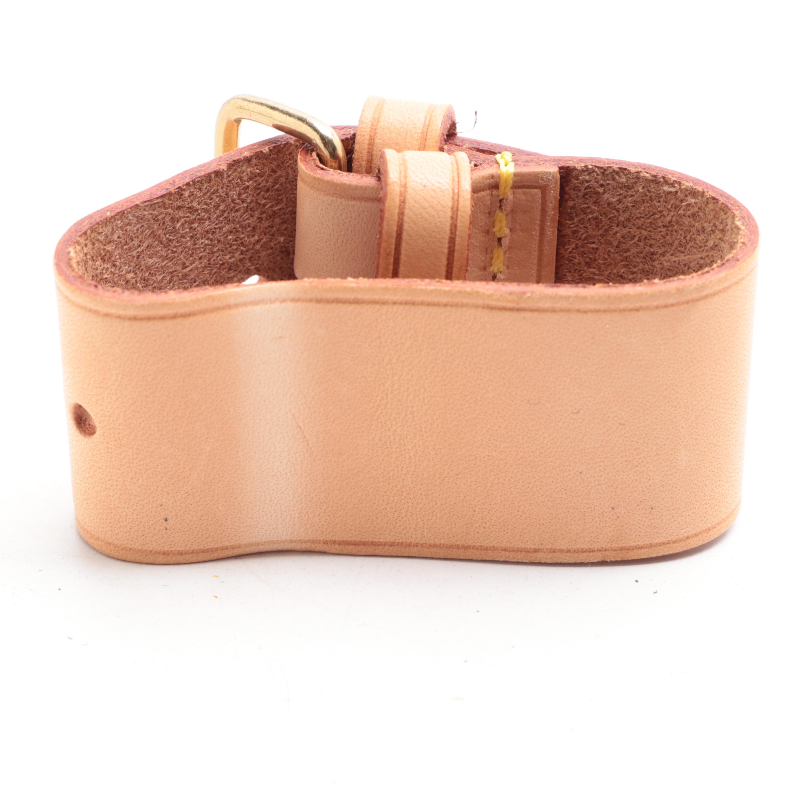 Louis Vuitton Luggage Tag and Poignet in Vachetta Leather