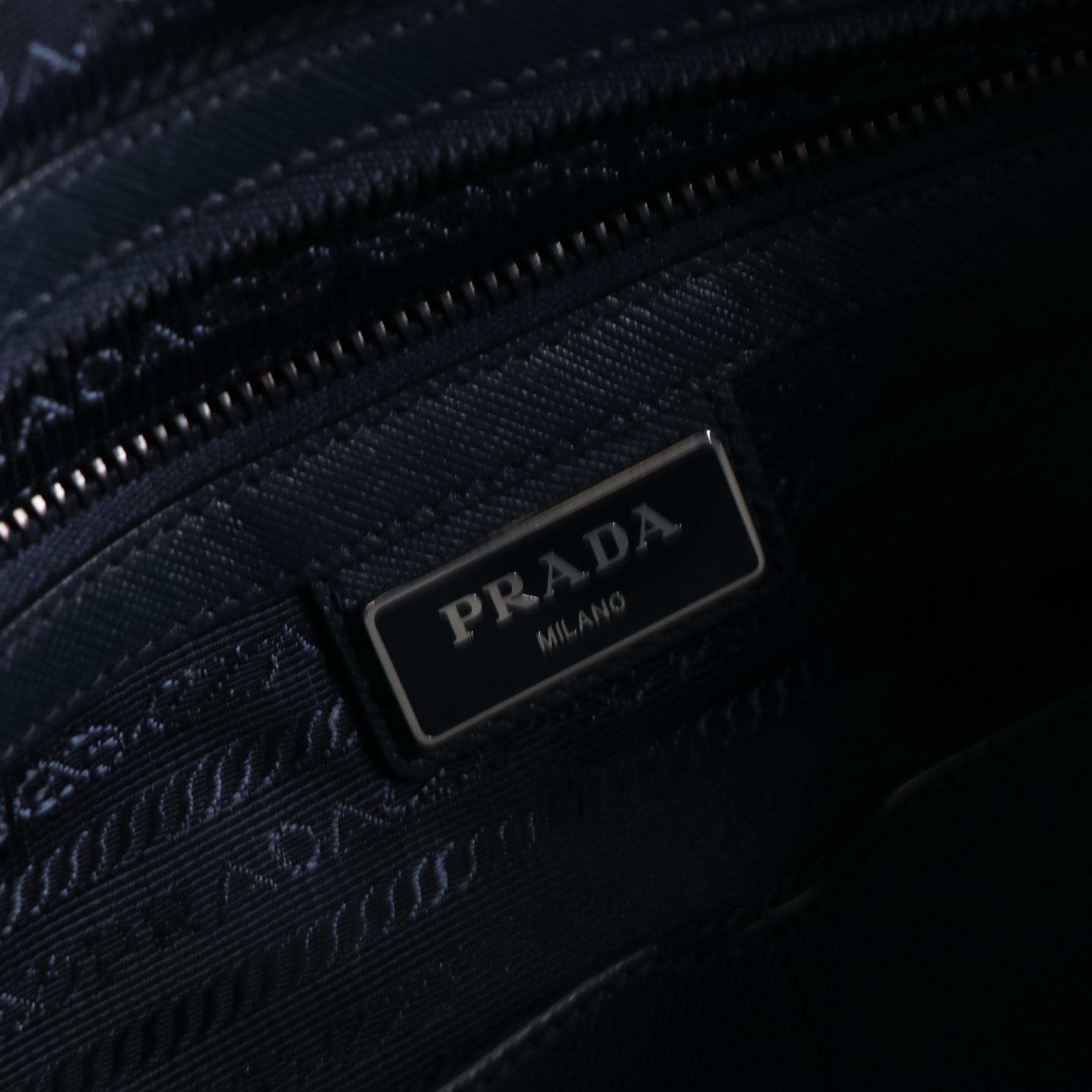 Prada Two-Way Tote Bag in Tessuto Nylon and Saffiano Leather