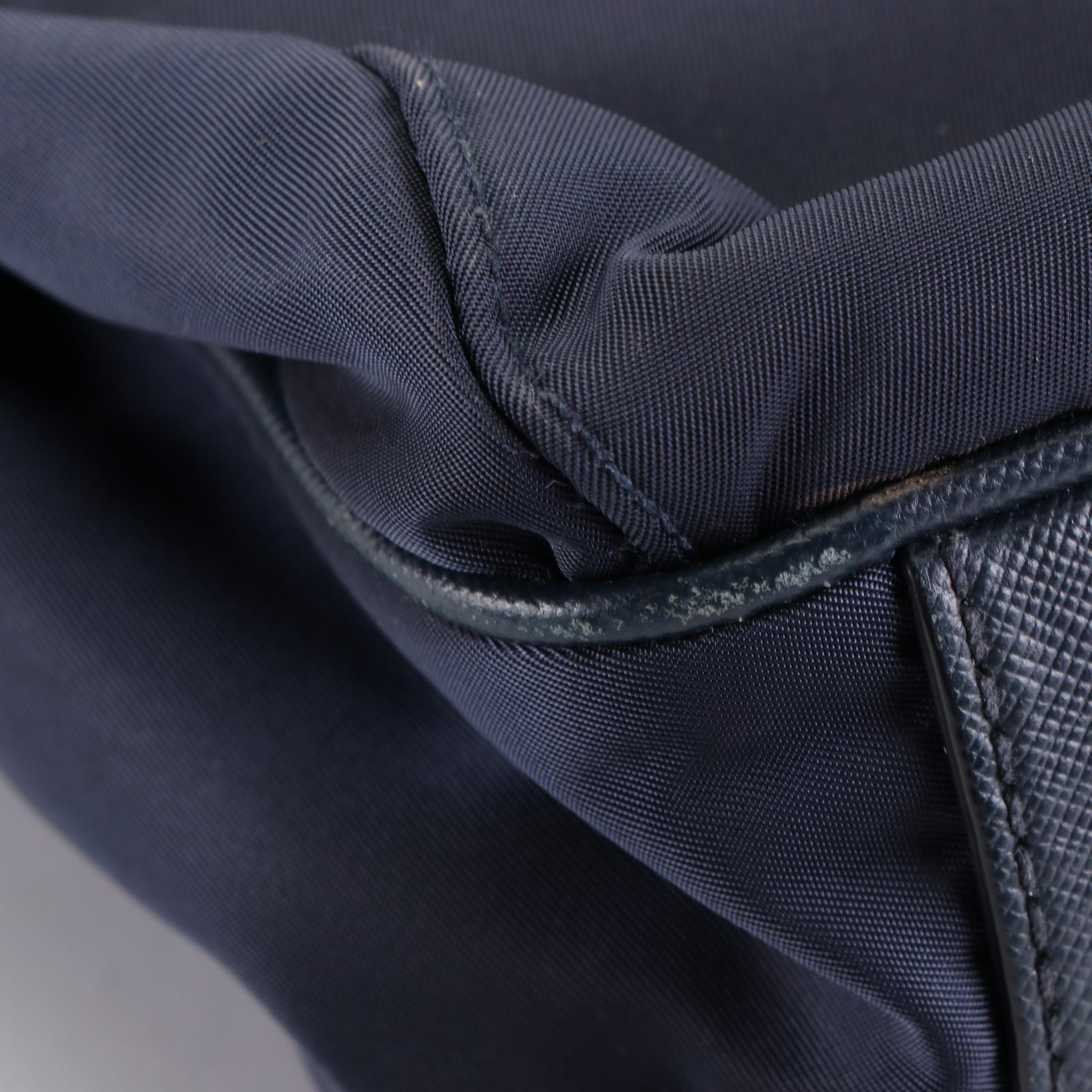 Prada Two-Way Tote Bag in Tessuto Nylon and Saffiano Leather