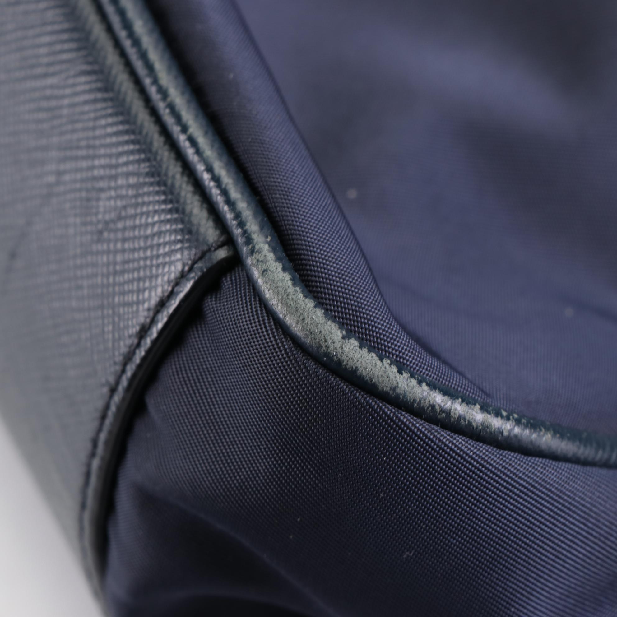 Prada Two-Way Tote Bag in Tessuto Nylon and Saffiano Leather