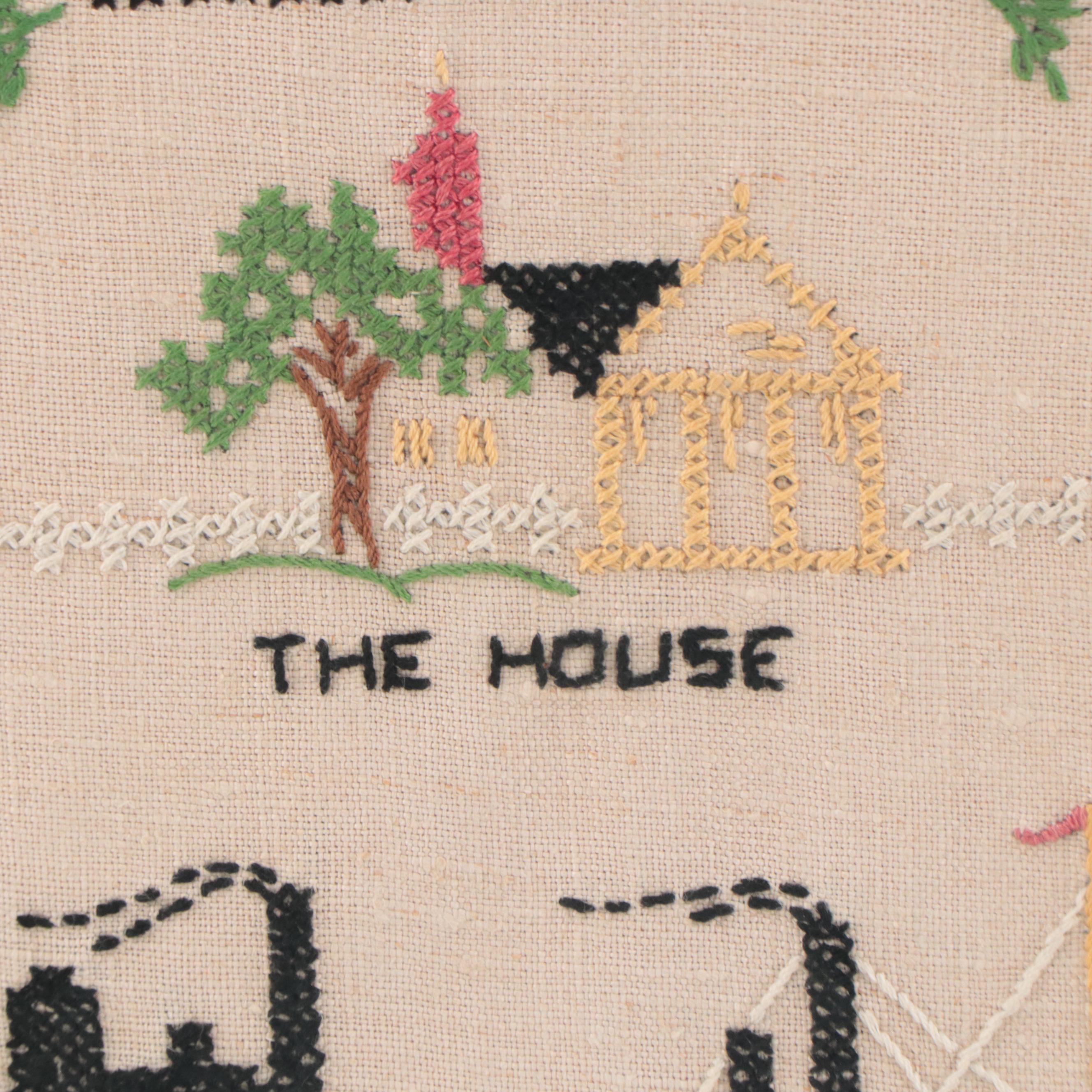 Cross-Stitch Embroidery Decorative Textile Sampler