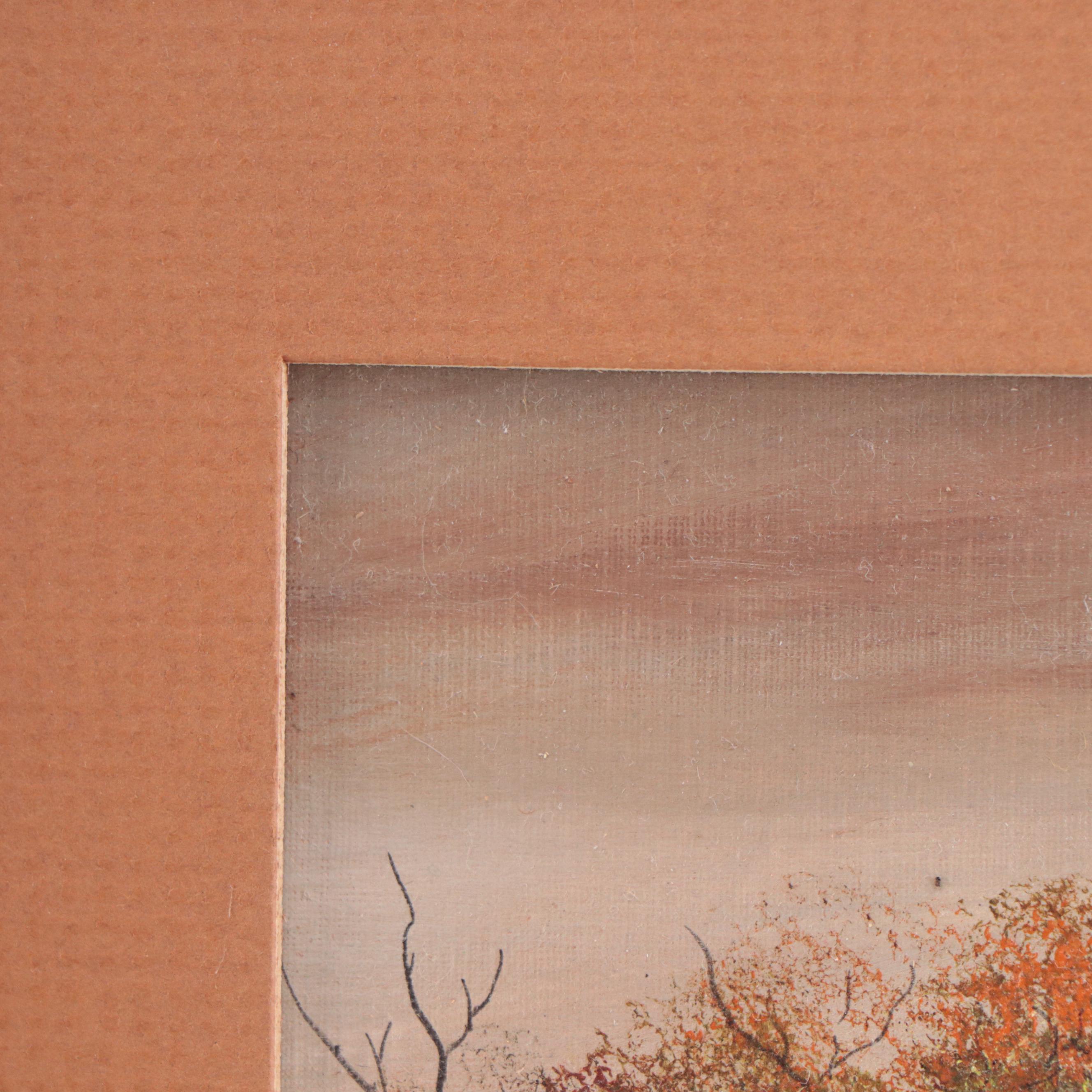 William W. Moseley Oil Painting of Bird on Branch