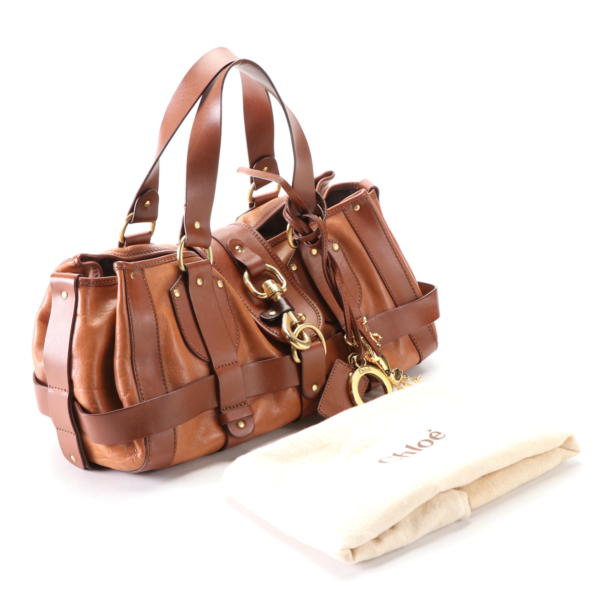 Chloé Kerala Shoulder Bag in Brown Leather with Equestrian Charms