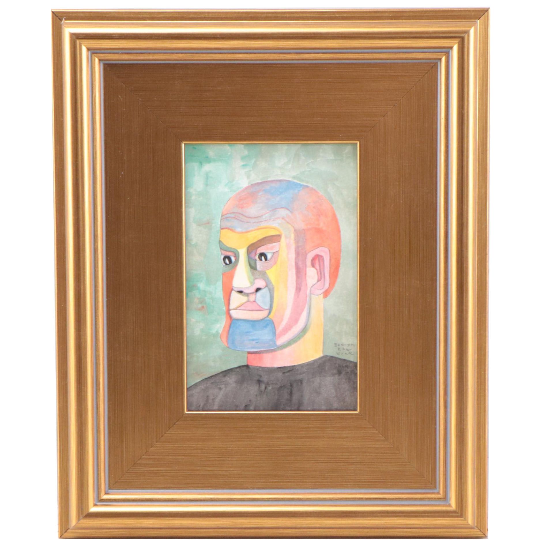 Joseph Ray York Watercolor Painting "Portrait: Kurtz," 2019