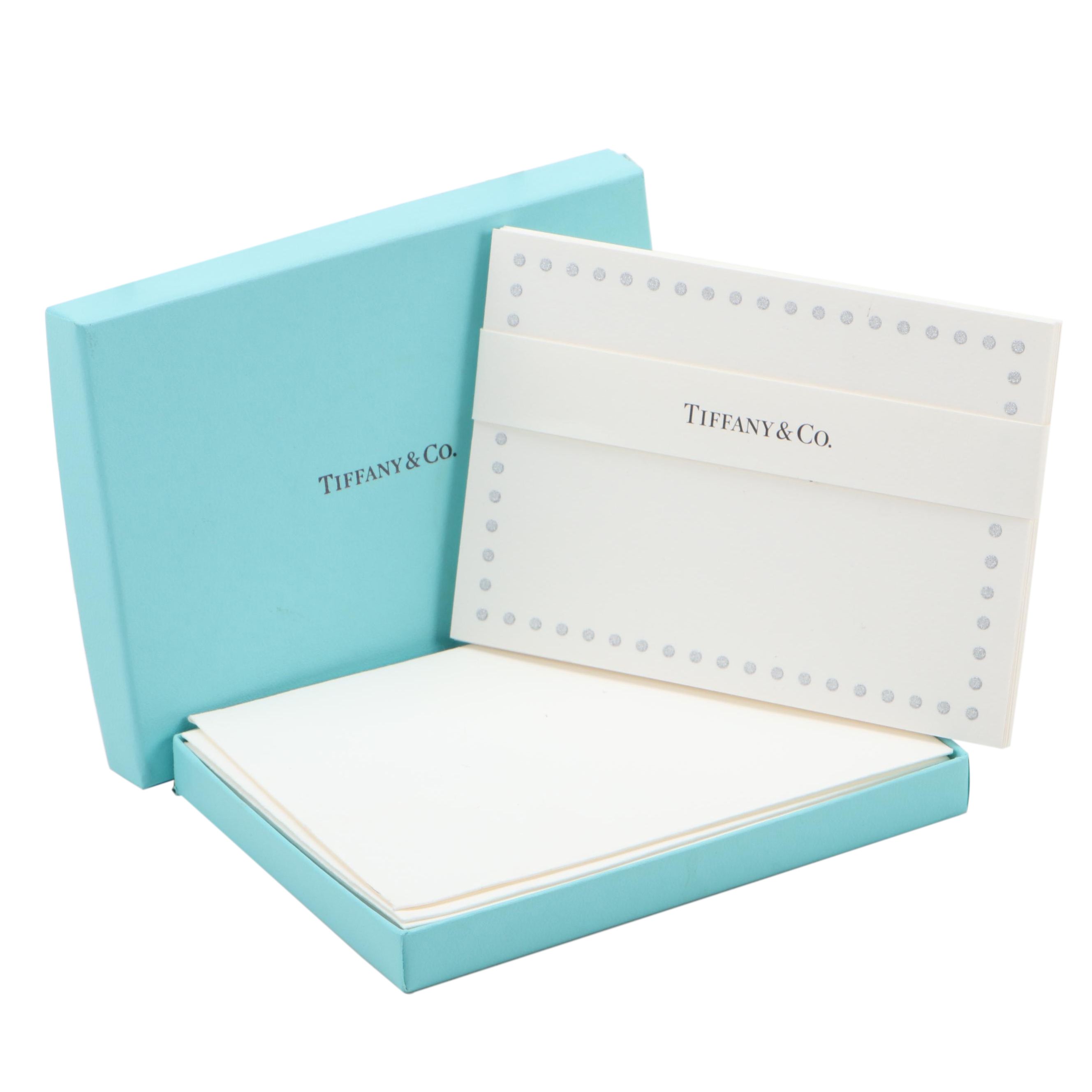 Tiffany & Co. Note Cards and Envelopes with Box