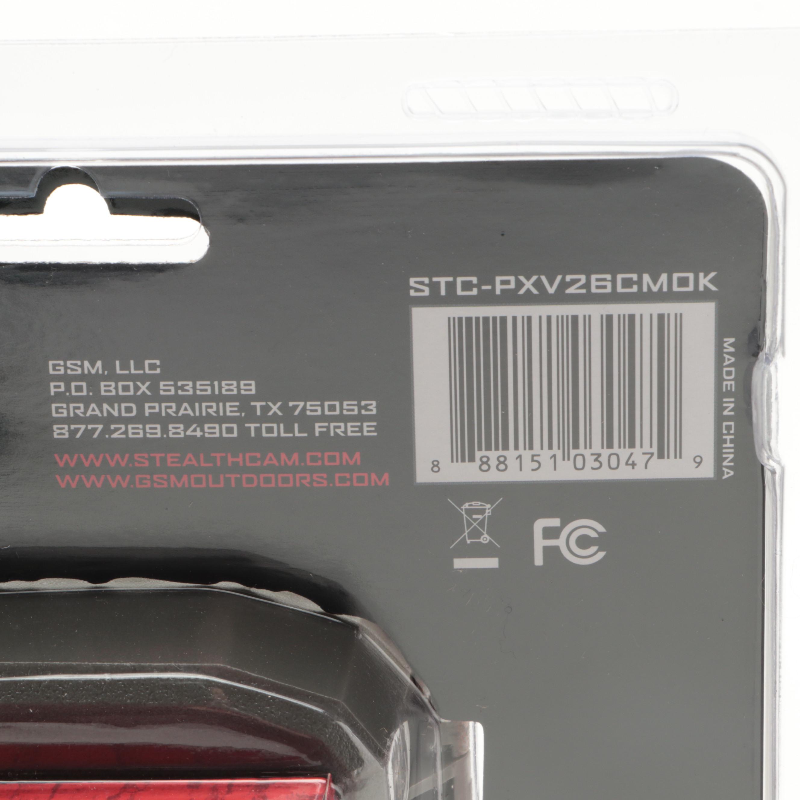 Two Stealth Cam PXV26 Infrared Trail Camera Kits With Muddy SD Card Reader