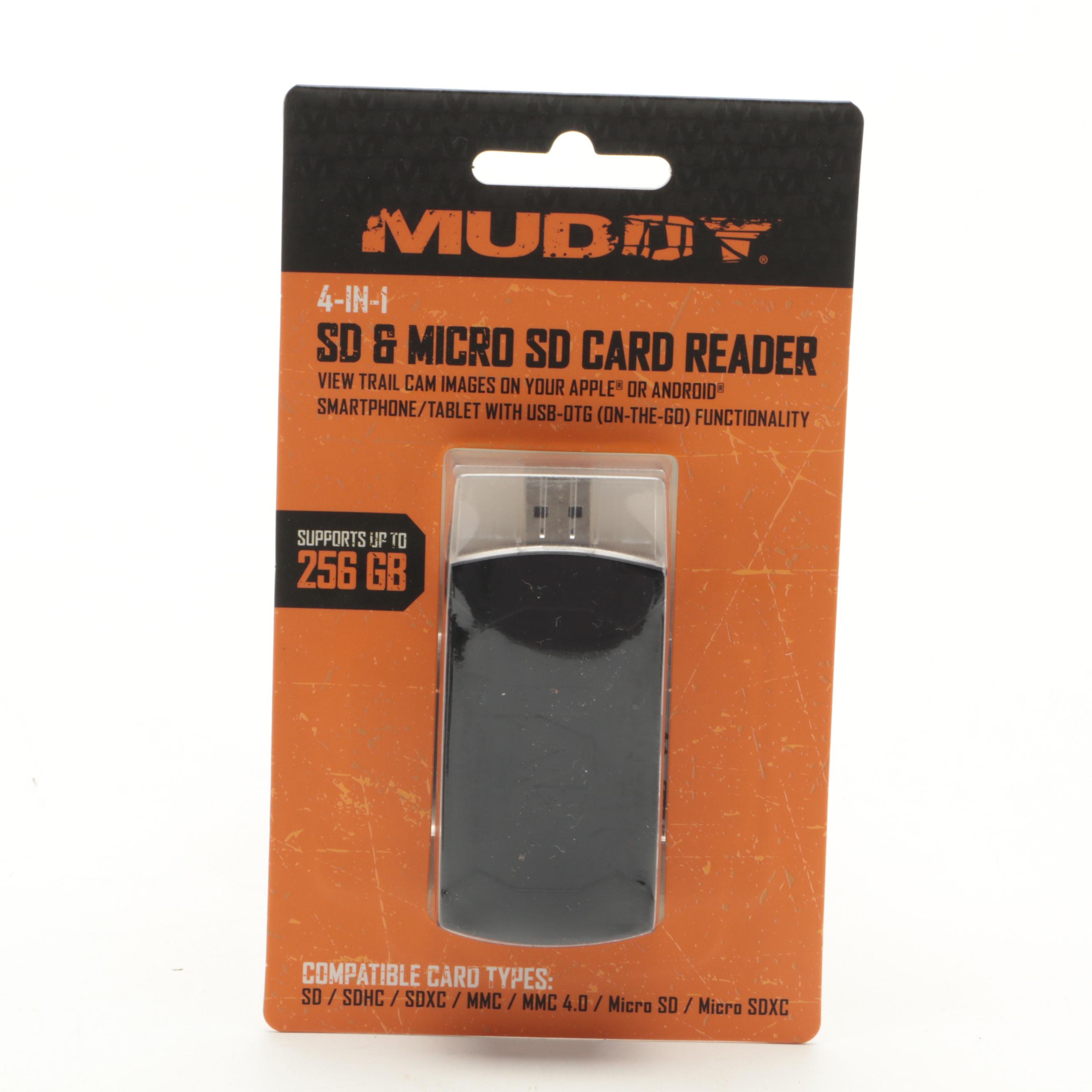 Two Stealth Cam PXV26 Infrared Trail Camera Kits With Muddy SD Card Reader