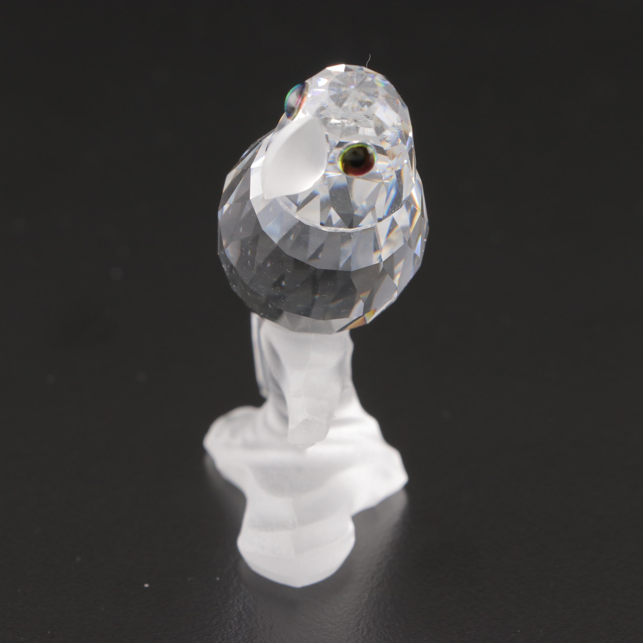 Swarovski Crystal Toucan and Parrot Figurines