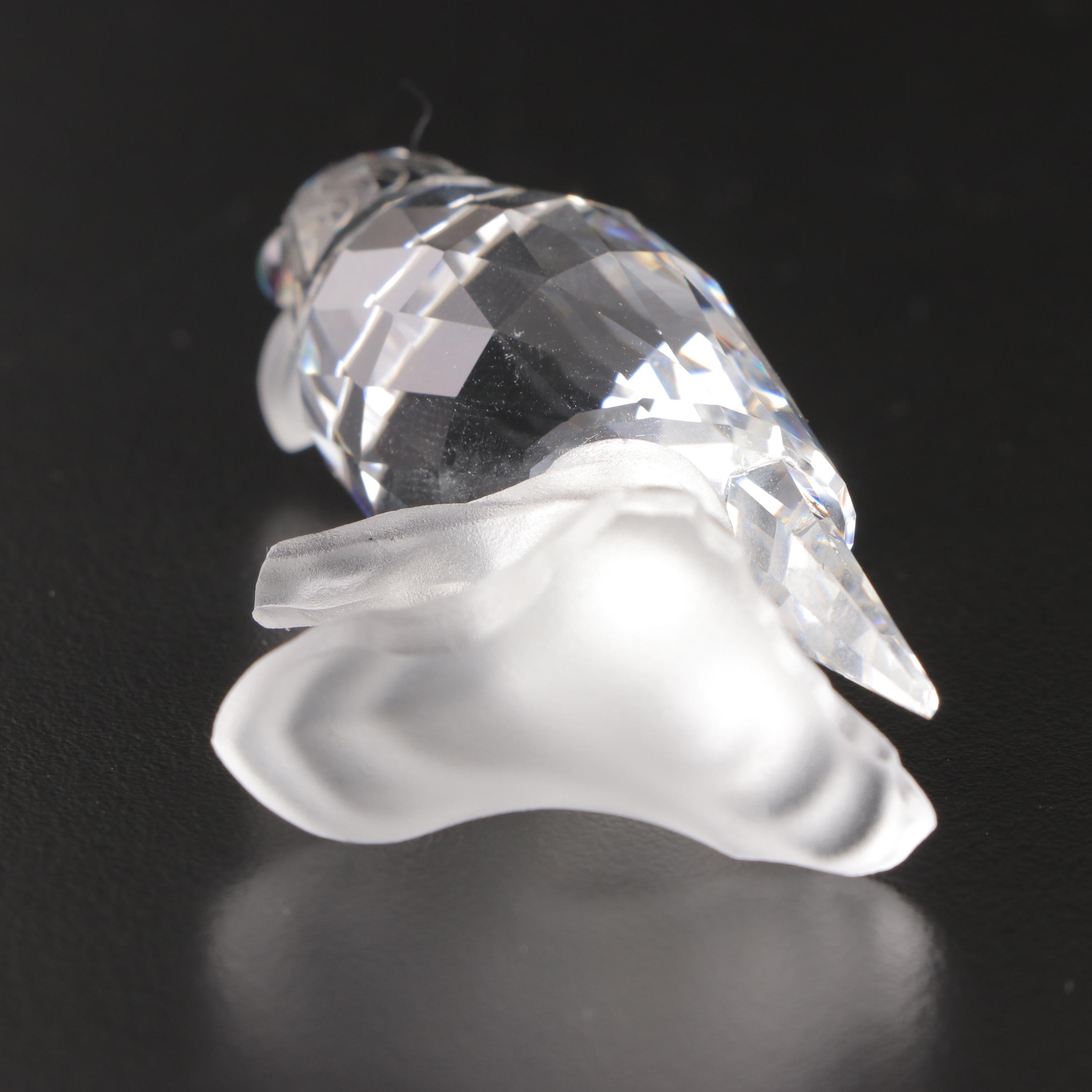 Swarovski Crystal Toucan and Parrot Figurines