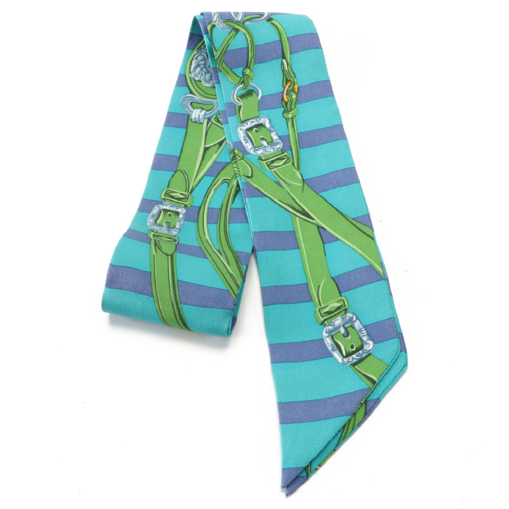 Hermès "Brides de Gala" Silk Twilly Scarf with Box