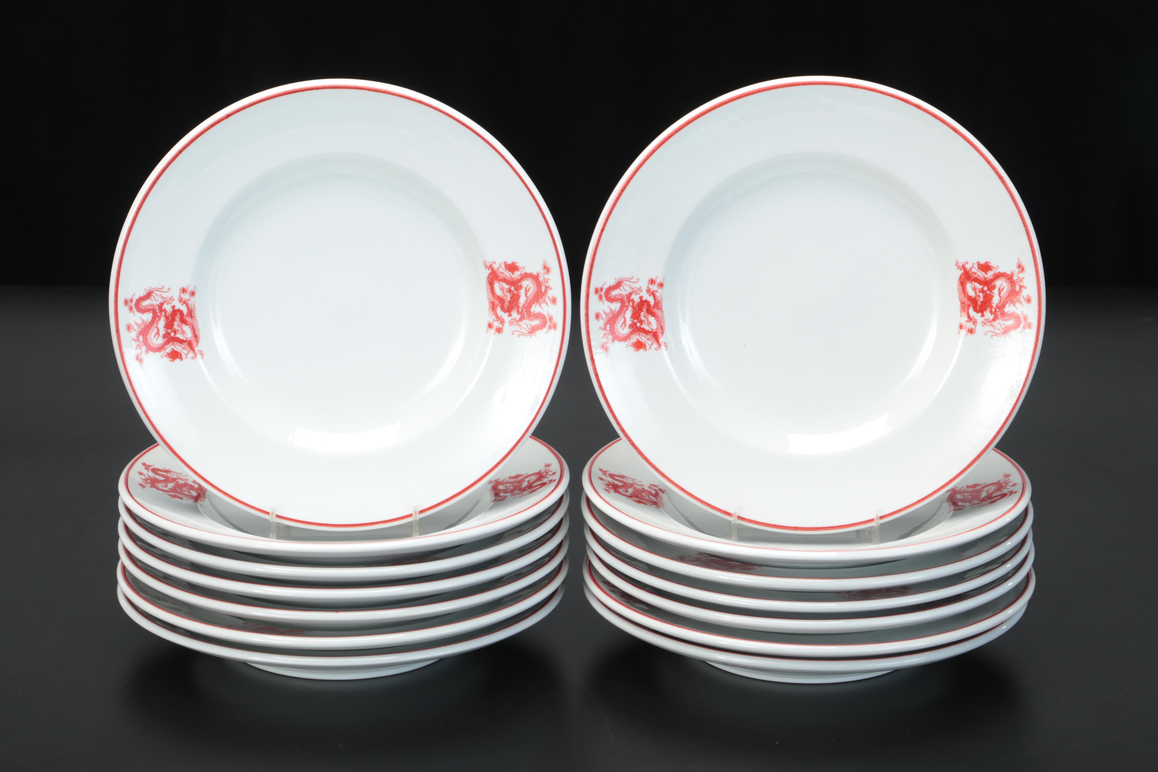 Darchung China Red Dragon Themed Restaurant Ware