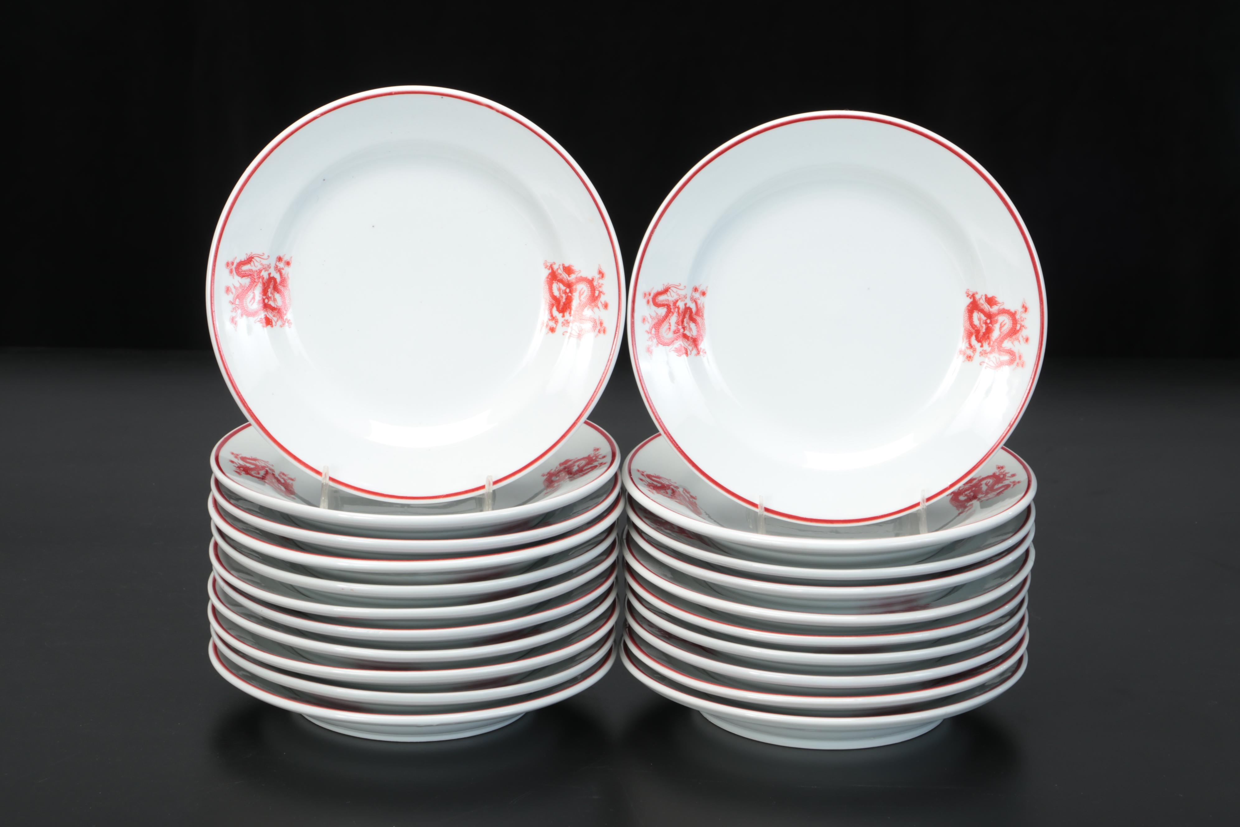Darchung China Red Dragon Themed Restaurant Ware